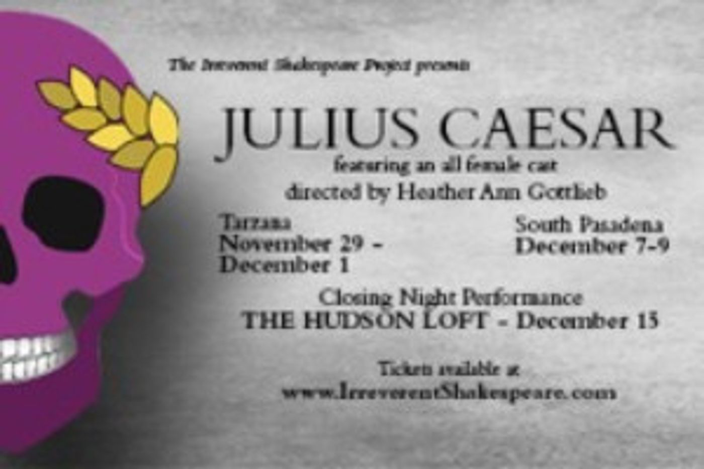 Irreverent Shakespeare Project Presents JULIUS CAESAR  Image