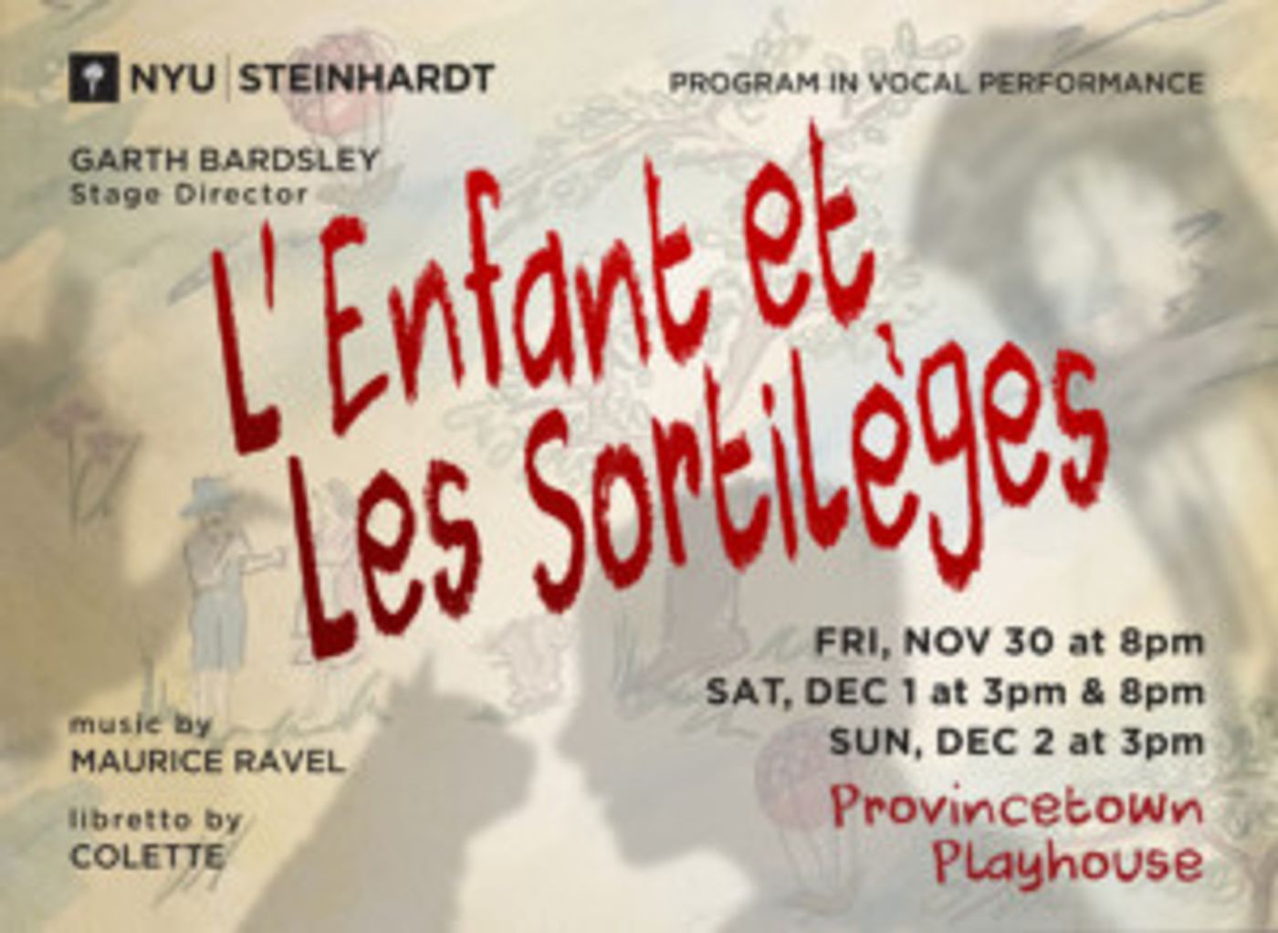 NYU Steinhardt To Stage L'ENFANT ET LES SORTILEGES  Image
