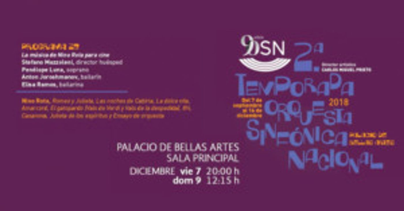 La Orquesta Sinfónica Nacional Hará Homenaje Al Compositor Italiano Nino Rota  Image