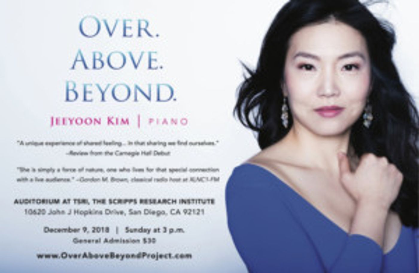Classical Pianist Jeeyoon Kim Presents Album Release Concert At TSRI/ La Jolla  Image