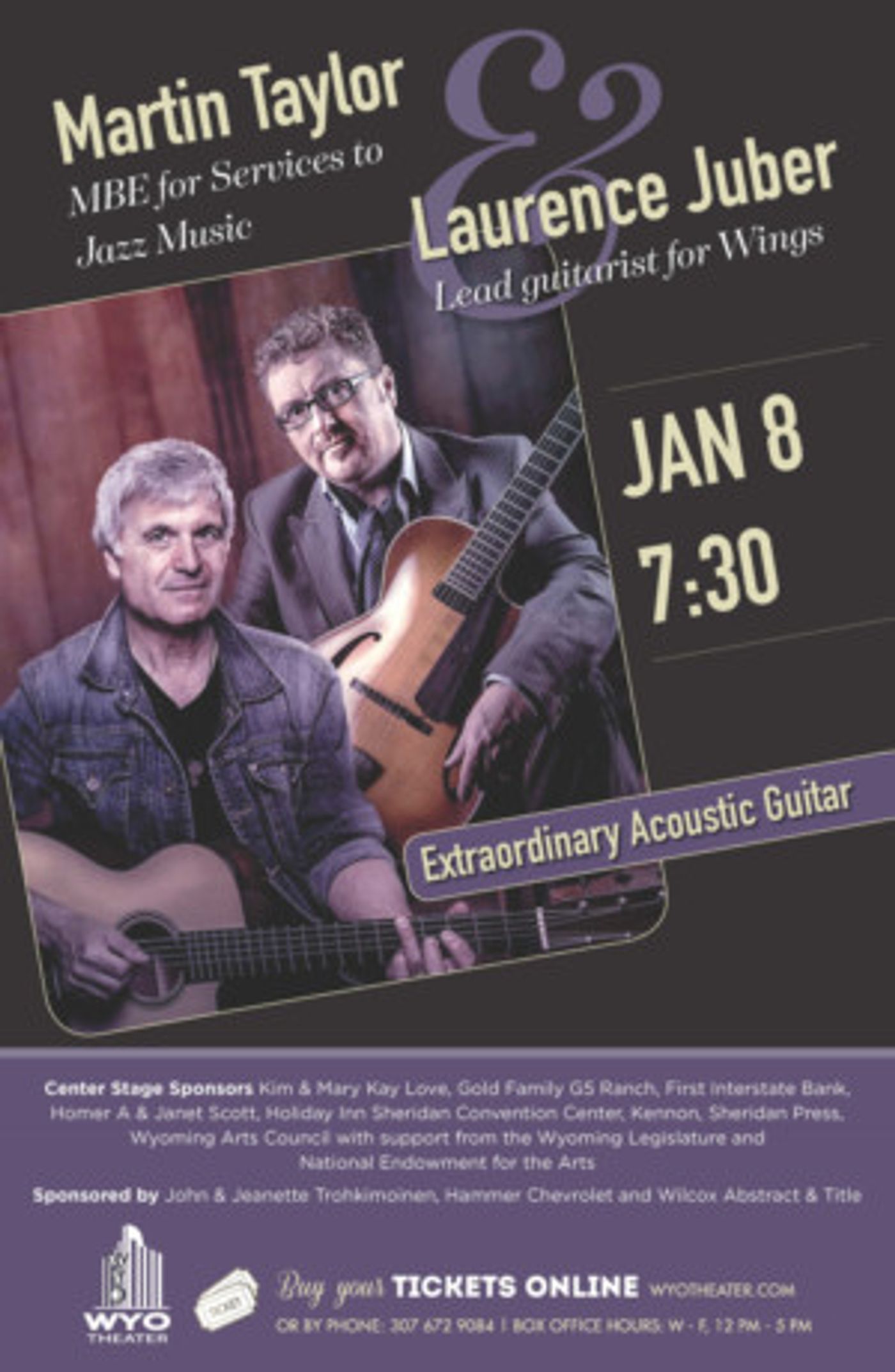 Britain's Premiere Guitarists, Martin Taylor & Laurence Juber To Perform At The WYO  Image