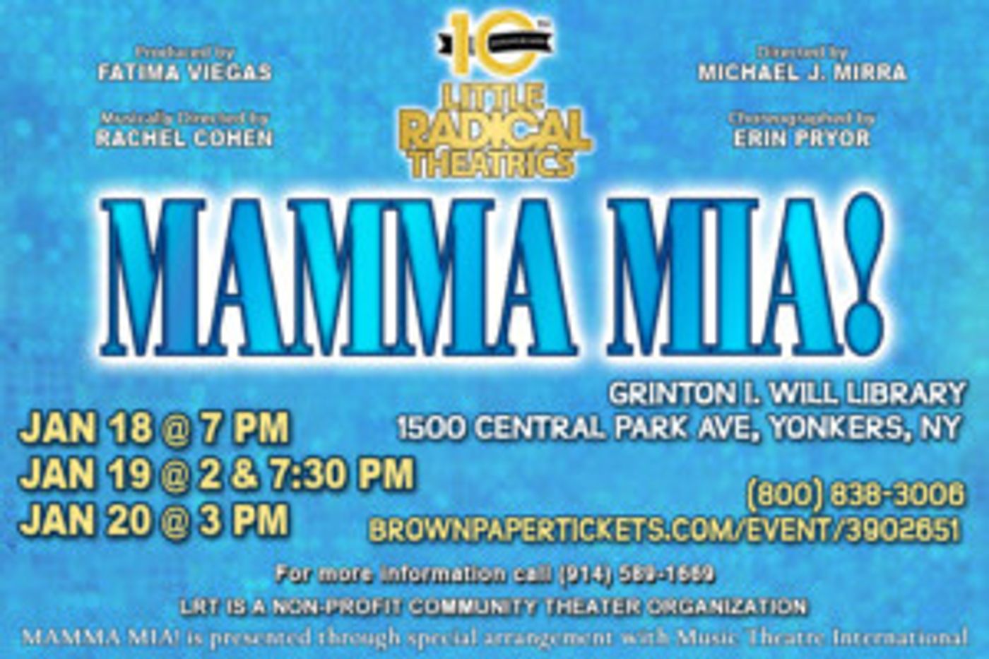 MAMMA MIA! Preview Performance At The Cross County Center This Sunday  Image