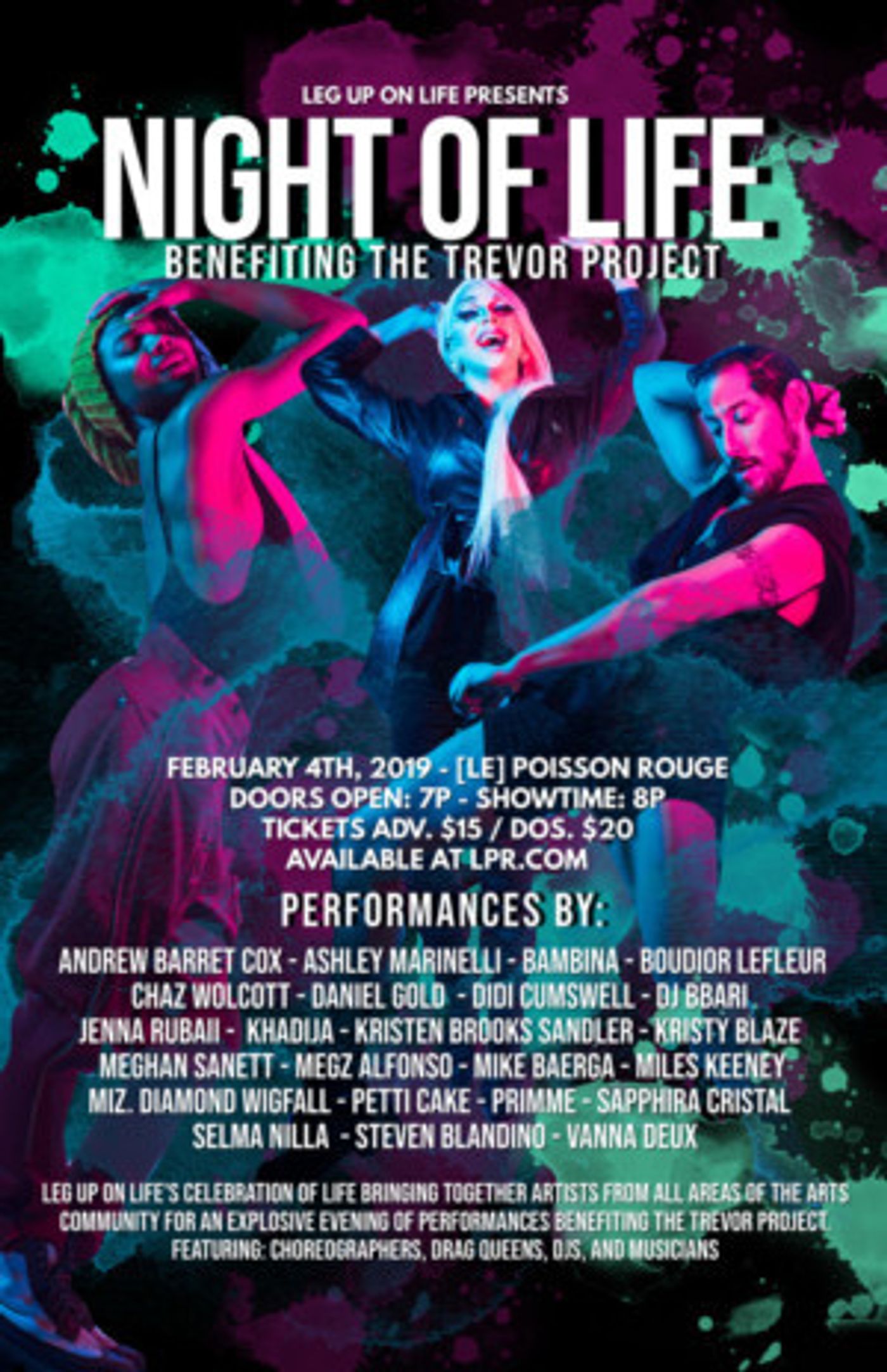 Leg Up On Life Holds Second NIGHT OF LIFE Benefiting The Trevor Project  Image