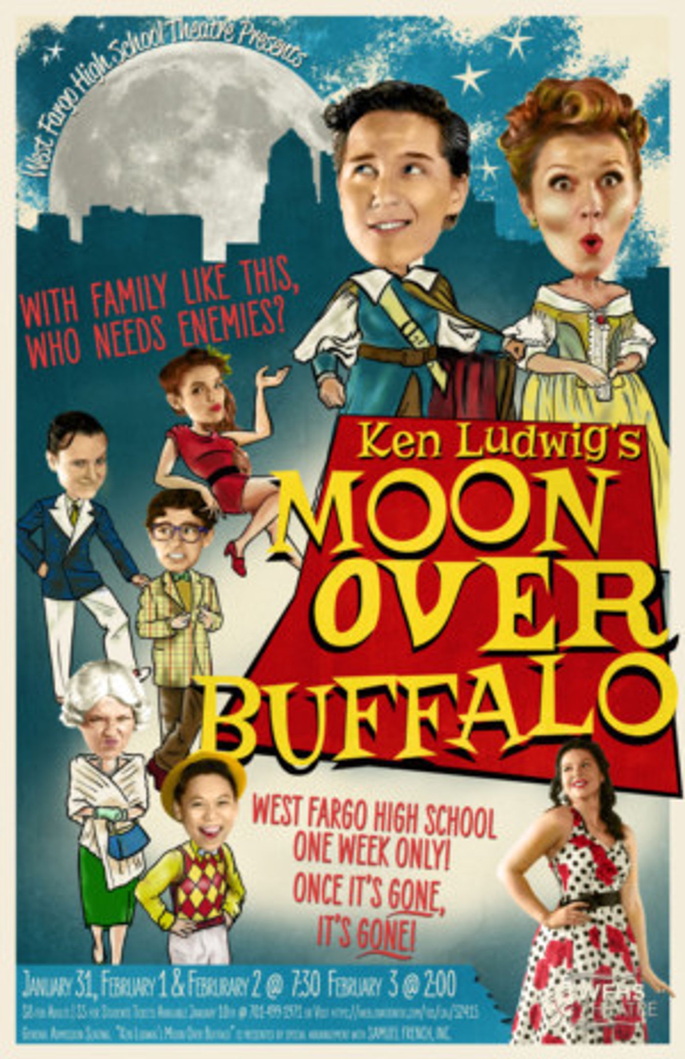 West Fargo High School Theatre Presents KEN LUDWIG'S MOON OVER BUFFALO  Image