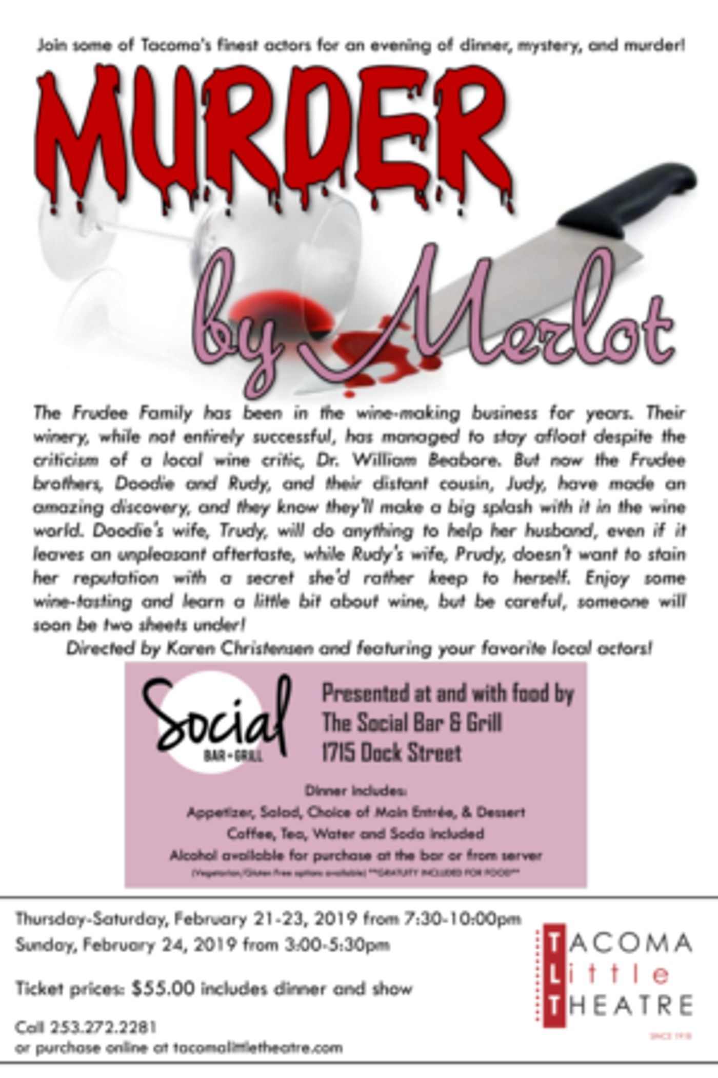 TLT Presents MURDER BY MERLOT- A MURDER MYSTERY DINNER  Image