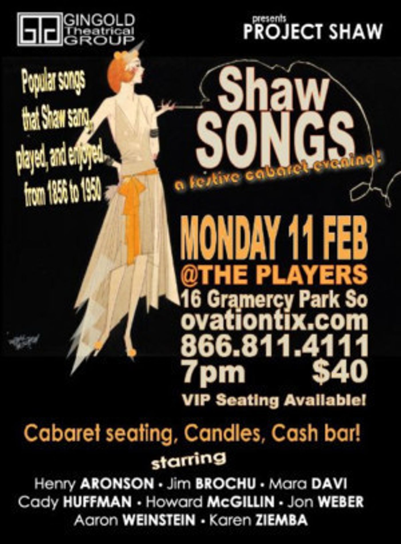 Jim Brochu, Mara Davi, Cady Huffman And More Announced For SHAW SONGS  Image