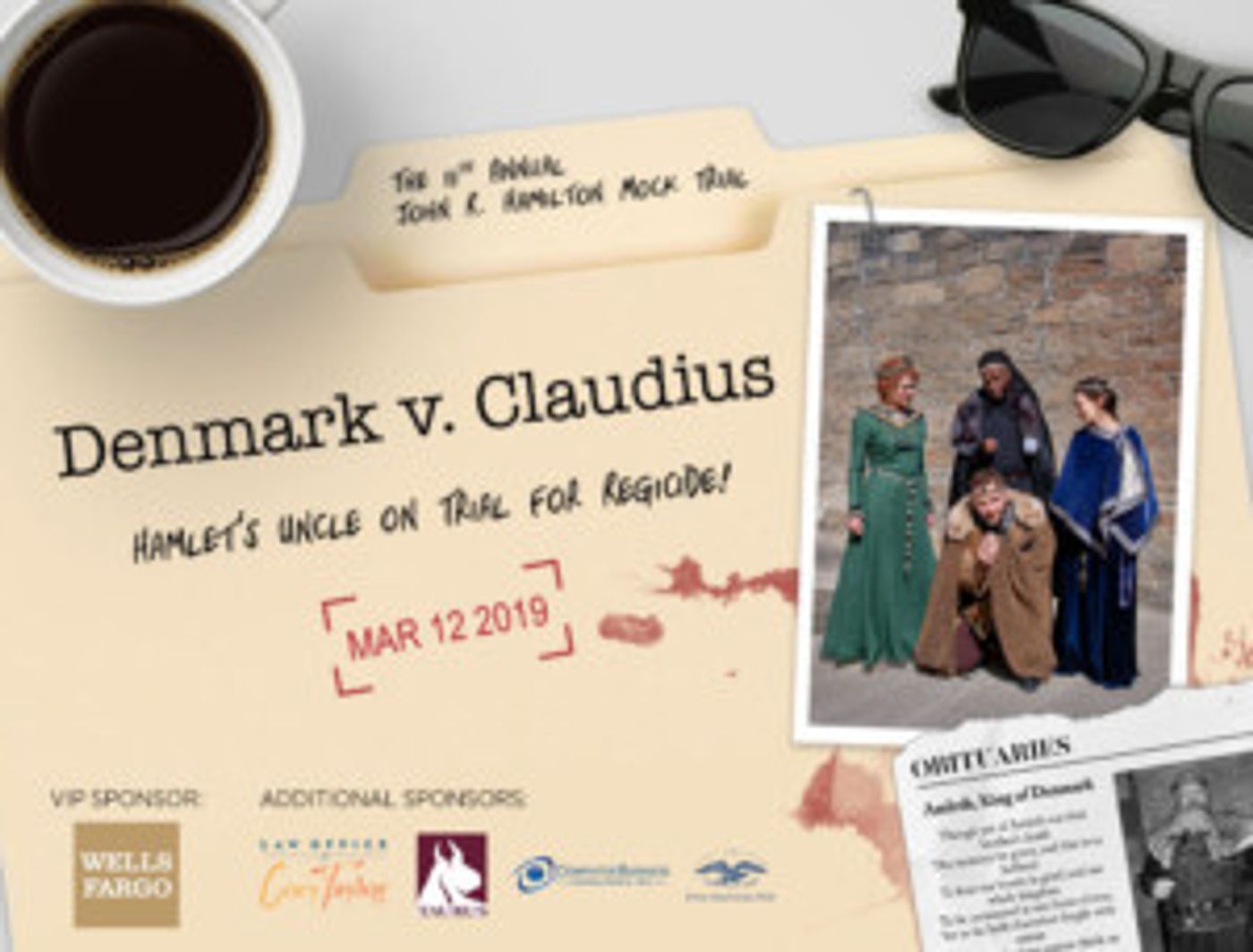 Orlando Shakes Presents THE 11TH ANNUAL JOHN R. HAMILTON MOCK TRIAL: DENMARK V. CLAUDIUS  Image