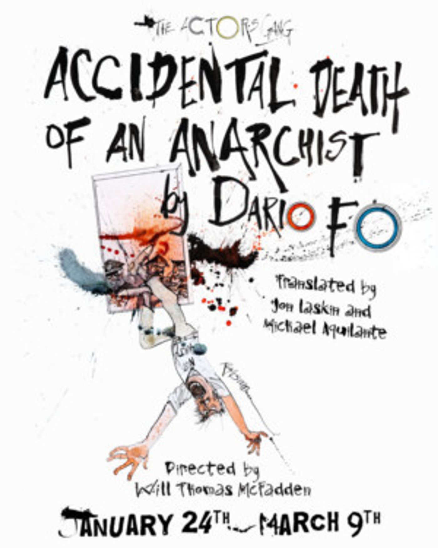 Actors' Gang Announces Dario Fo / Ralph Steadman Exhibition ACCIDENTAL DEATH  Image