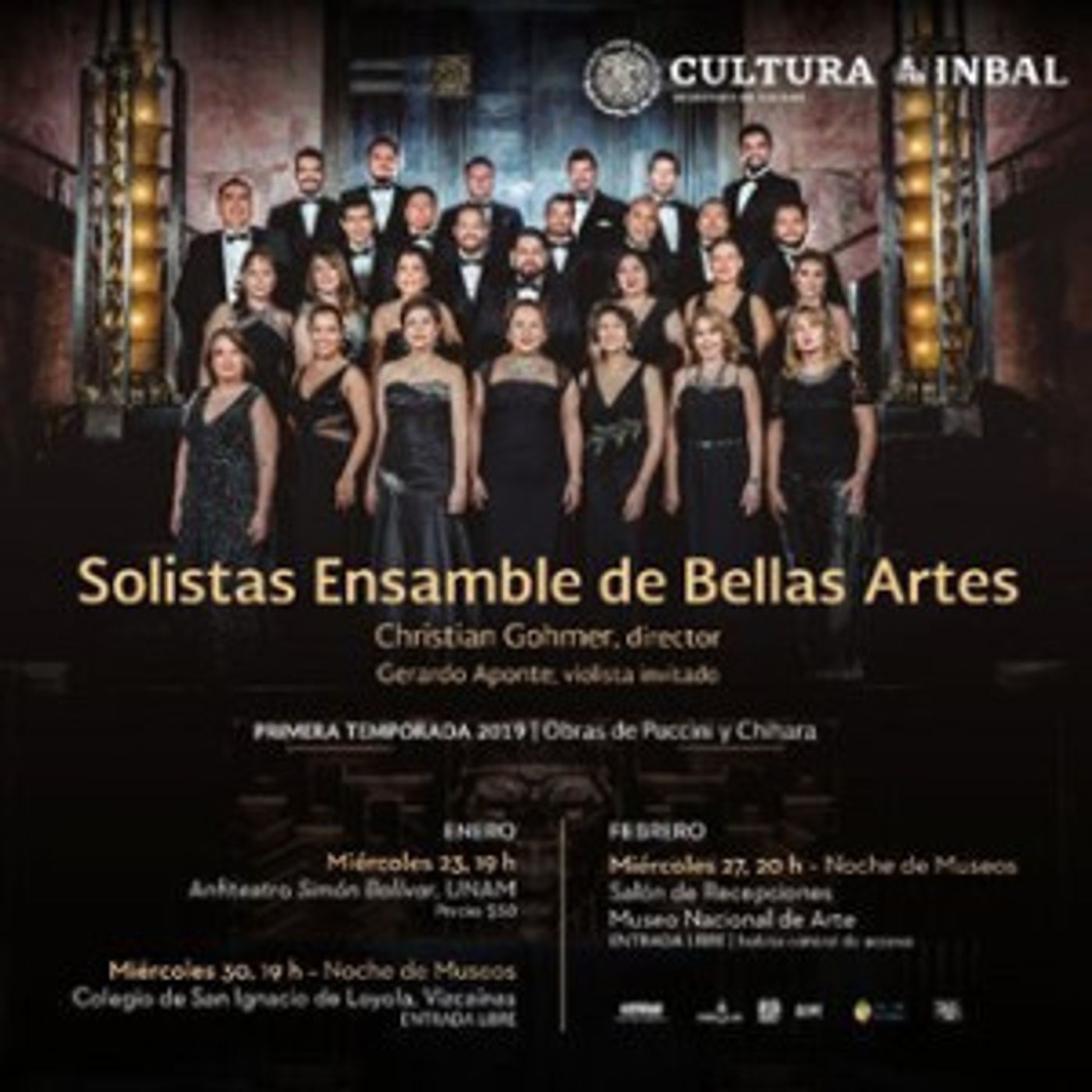 Solistas Ensamble De Bellas Artes Ofrecerá Música Sacra De Compositores Veristas En La Primera Noche De Museos Del Año  Image