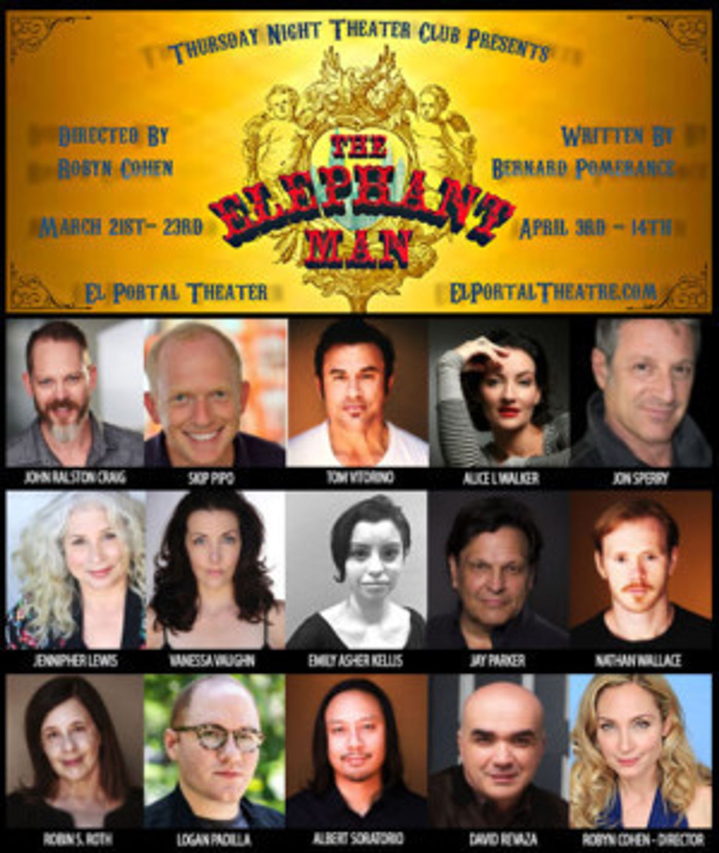 Full Cast Announced For THE ELEPHANT MAN At El Portal Theatre  Image