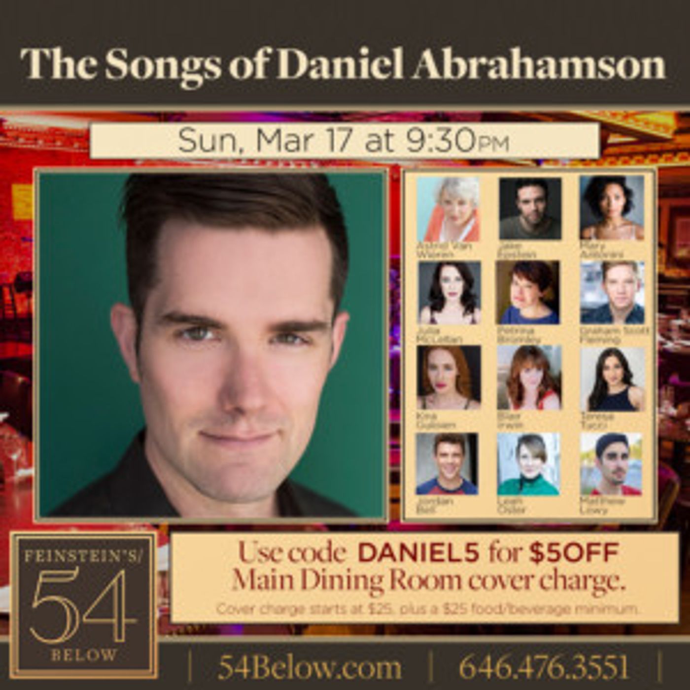 Daniel Abrahamson Takes the Stage at Feinsteins/54 Below  Image
