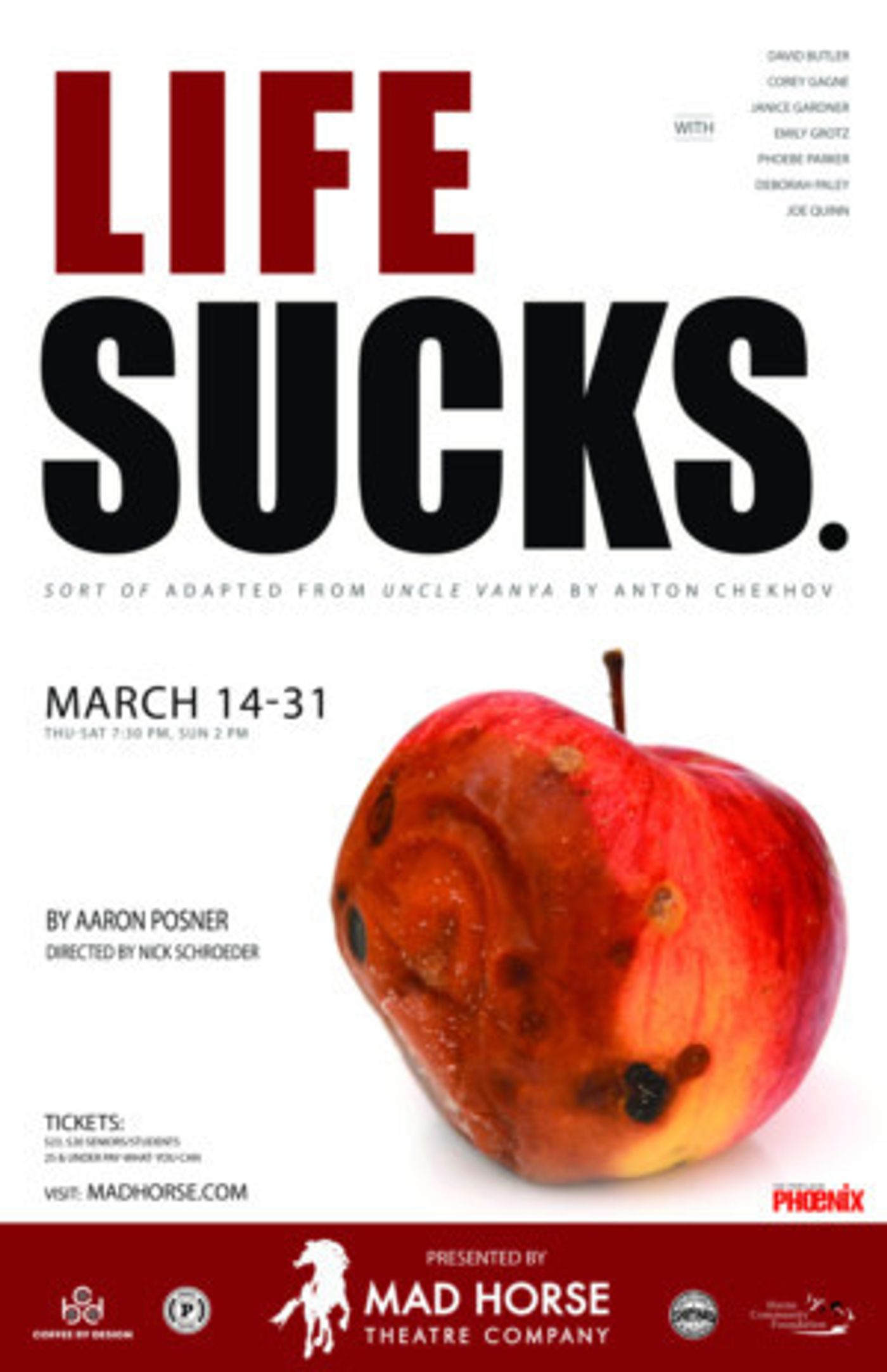 Mad Horse Theatre Company Presents LIFE SUCKS., a Reworking Of Chekhov's UNCLE VANYA  Image