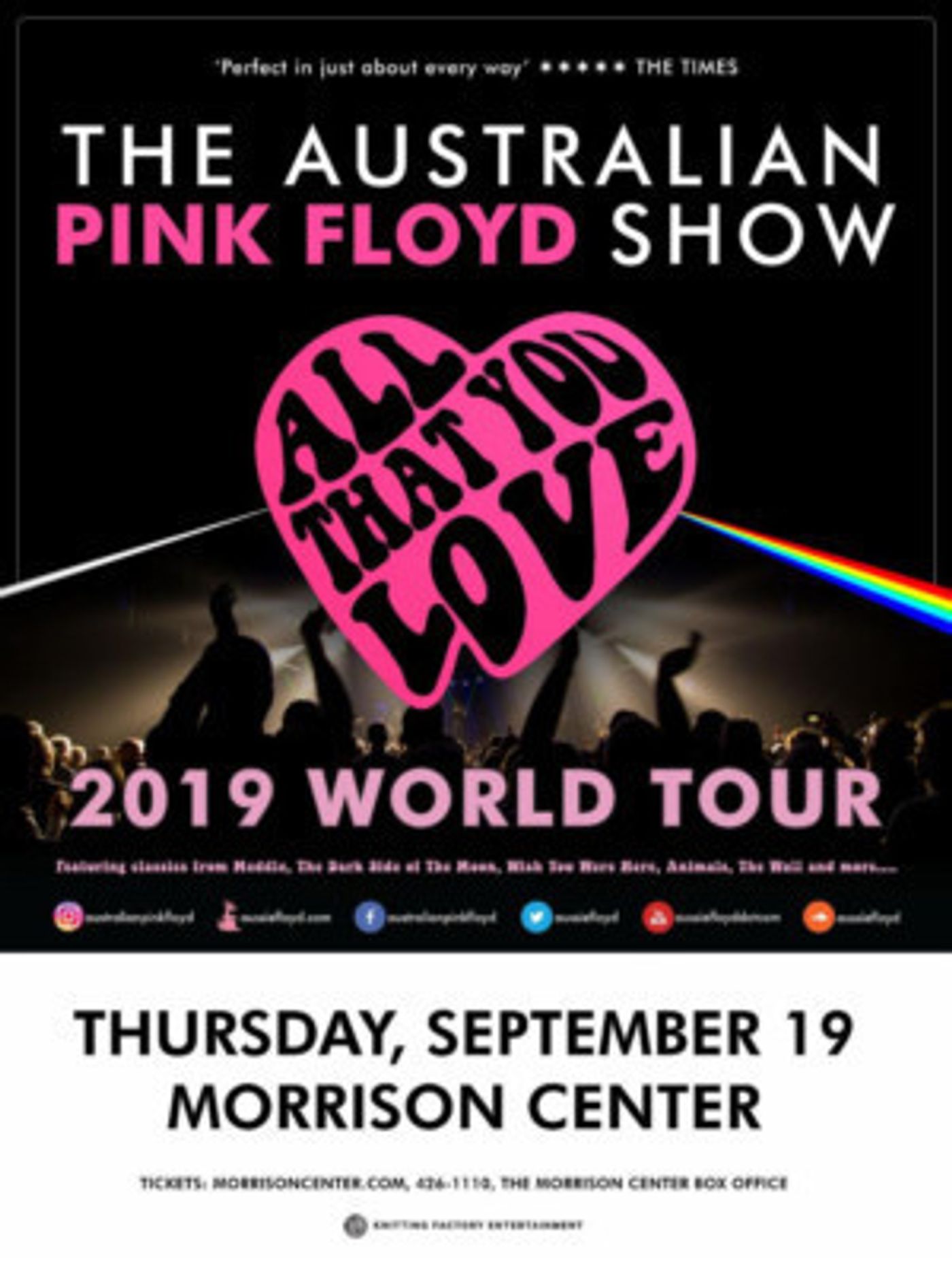 THE AUSTRAIAN PINK FLOYD SHOW Announced At Morrison Center  Image