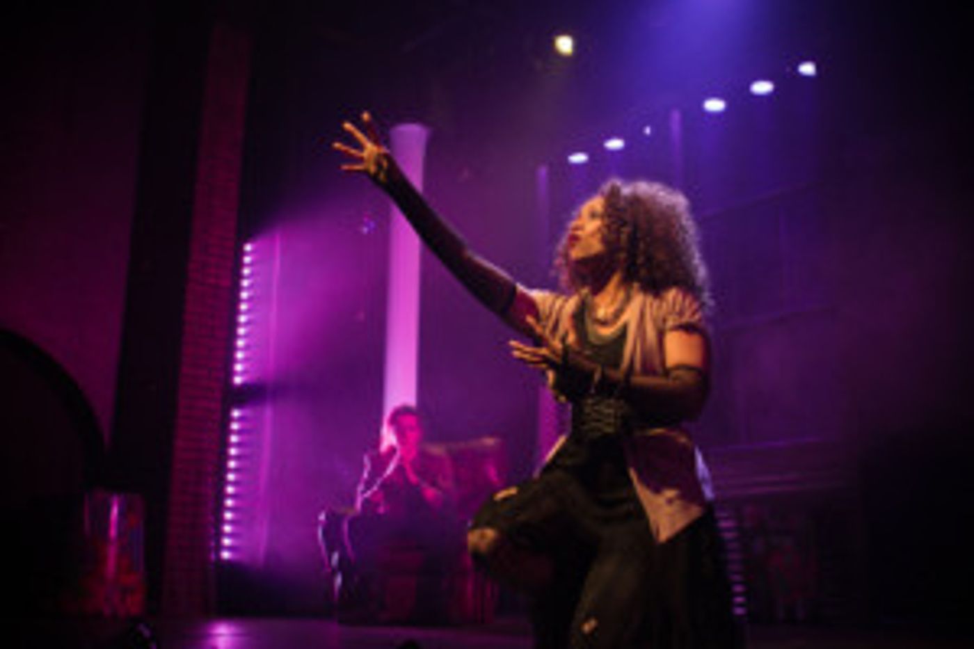 An impactful moment between Jonathan Blair and Michelle Brazil in REVELATION: THE MUSICAL coming to The Players Theatre May 9th - June 9th, 2019. ( Timothy Shivers)