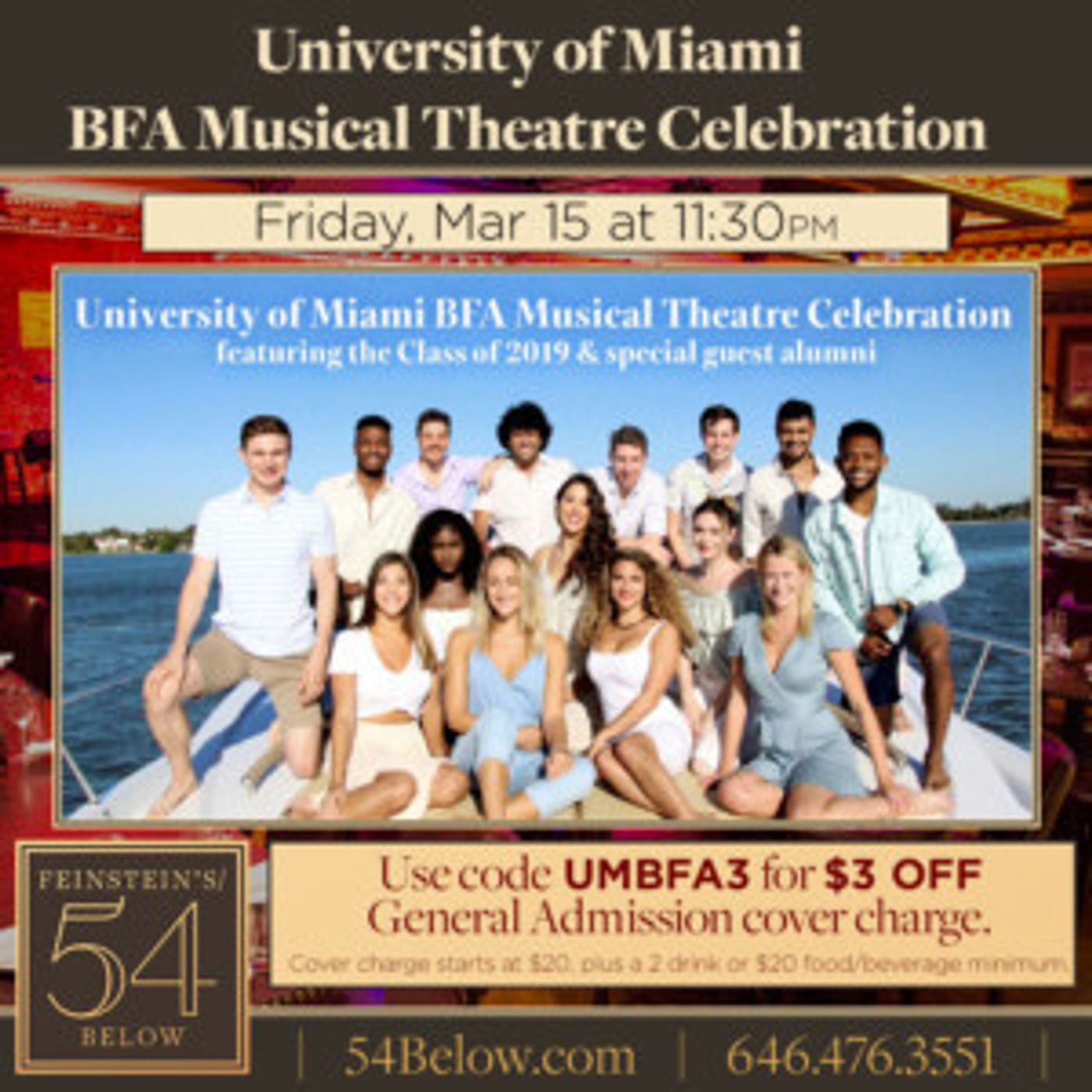 University Of Miami BFA Students Take on Feinstein's/54 Below  Image
