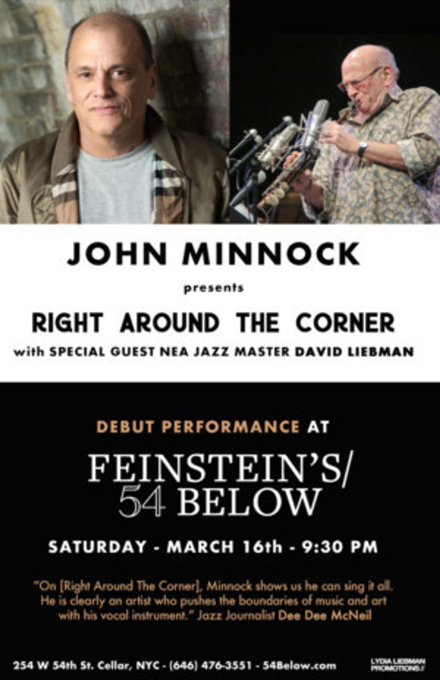 John Minnock Comes to Feinstein's/54 Below  Image