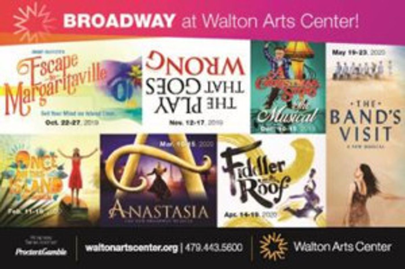 ANASTASIA, THE BAND'S VISIT And More Announced For 2019-20 P&G Broadway Series At Walton Arts Center  Image