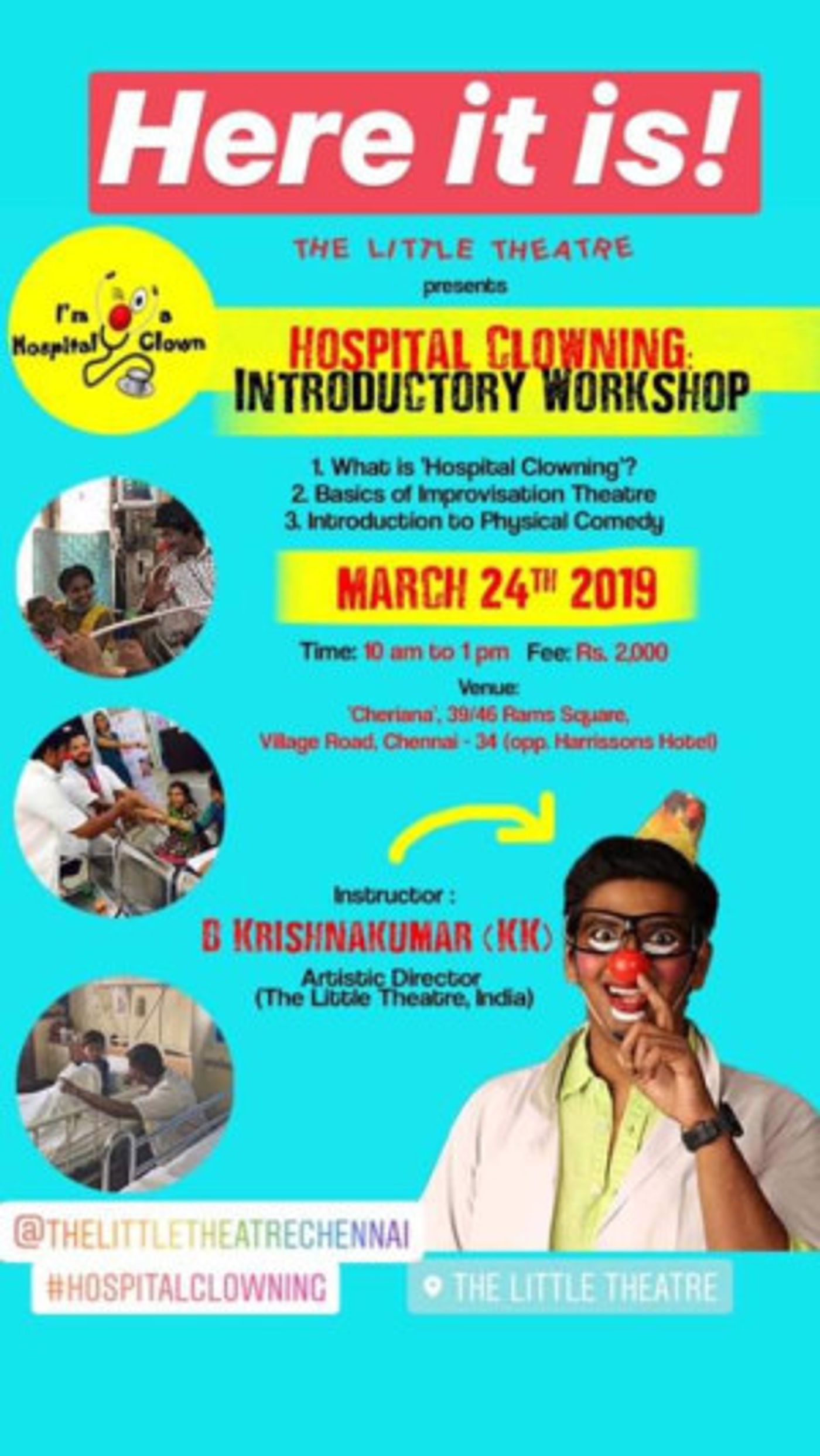 The Little Theatre Presents An Introductory Workshop On Hospital Clowning In Chennai  Image