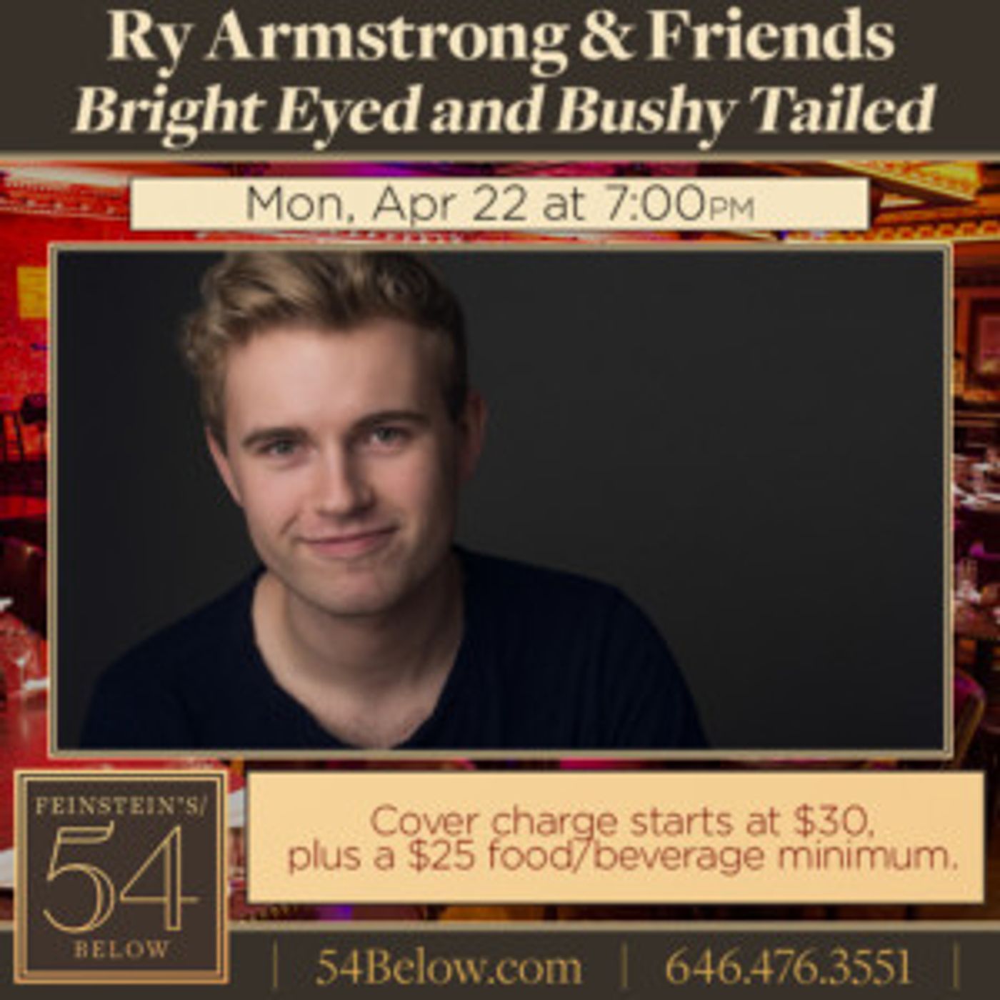 Ry Armstrong & Friends Head to 54 Below for BRIGHT EYED AND BUSHY TAILED  Image