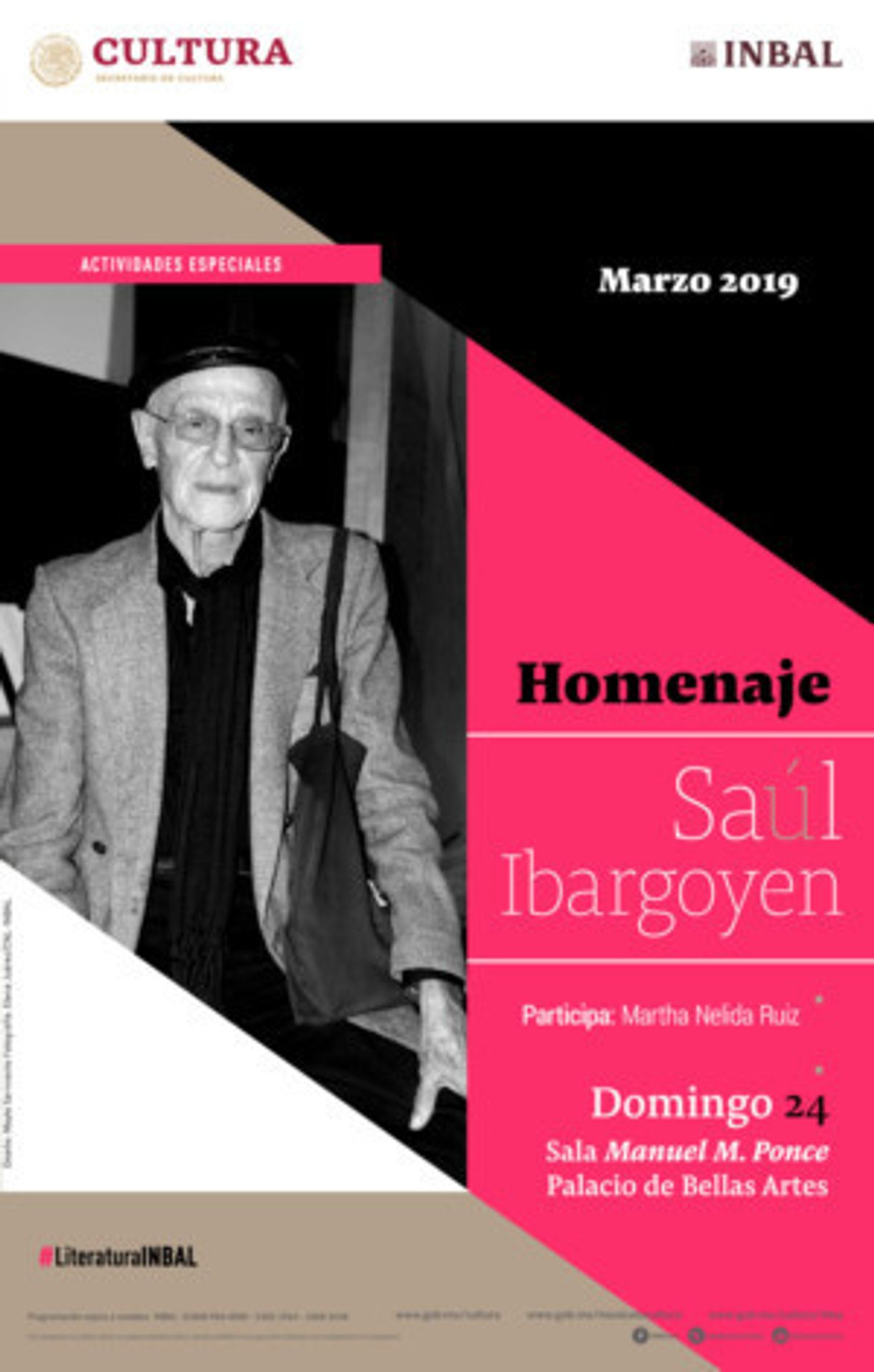 Recordarán Al Poeta Saúl Ibargoyen En El Palacio De Bellas Artes  Image