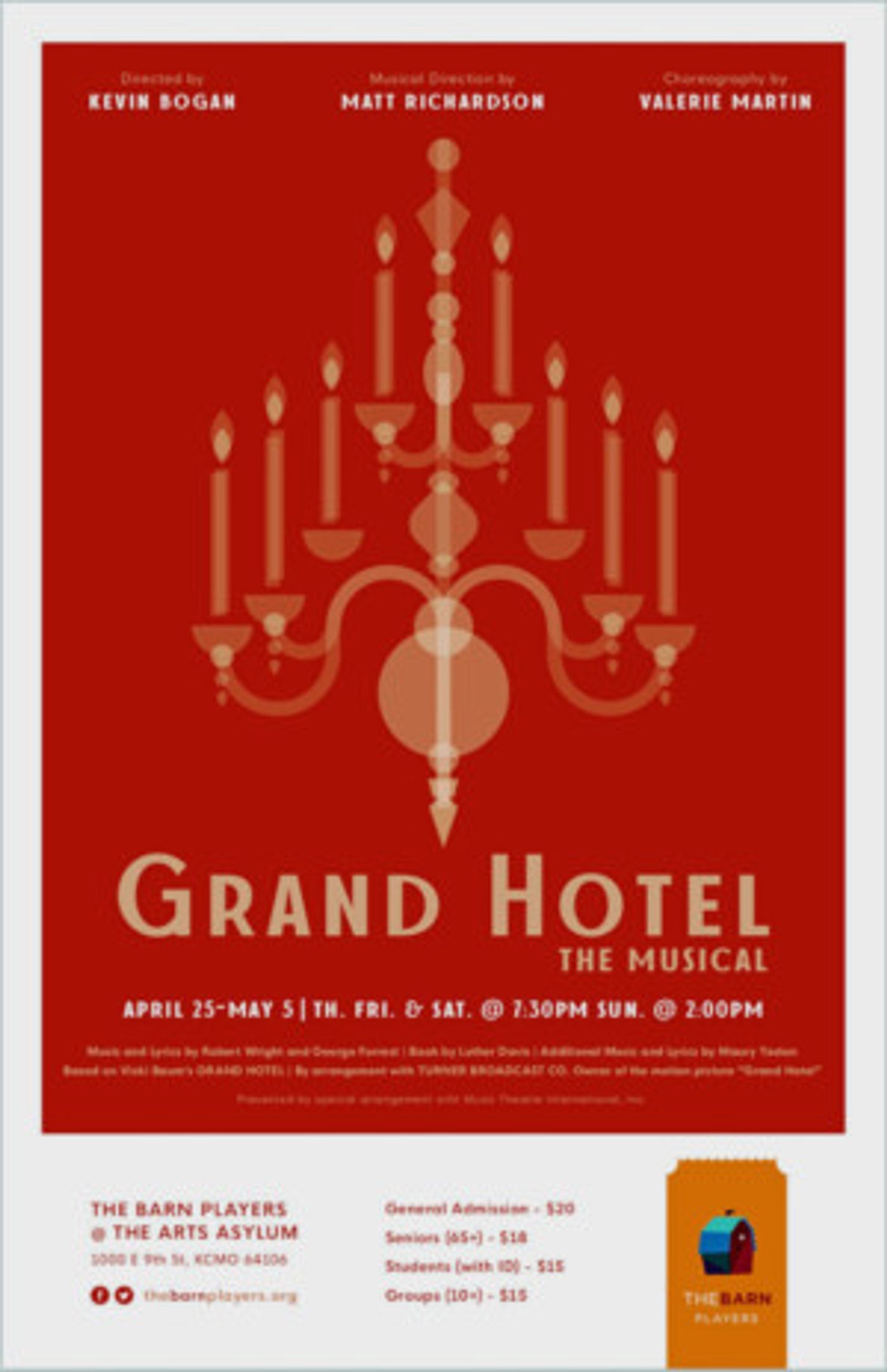 GRAND HOTEL Announced At The Barn Players  Image