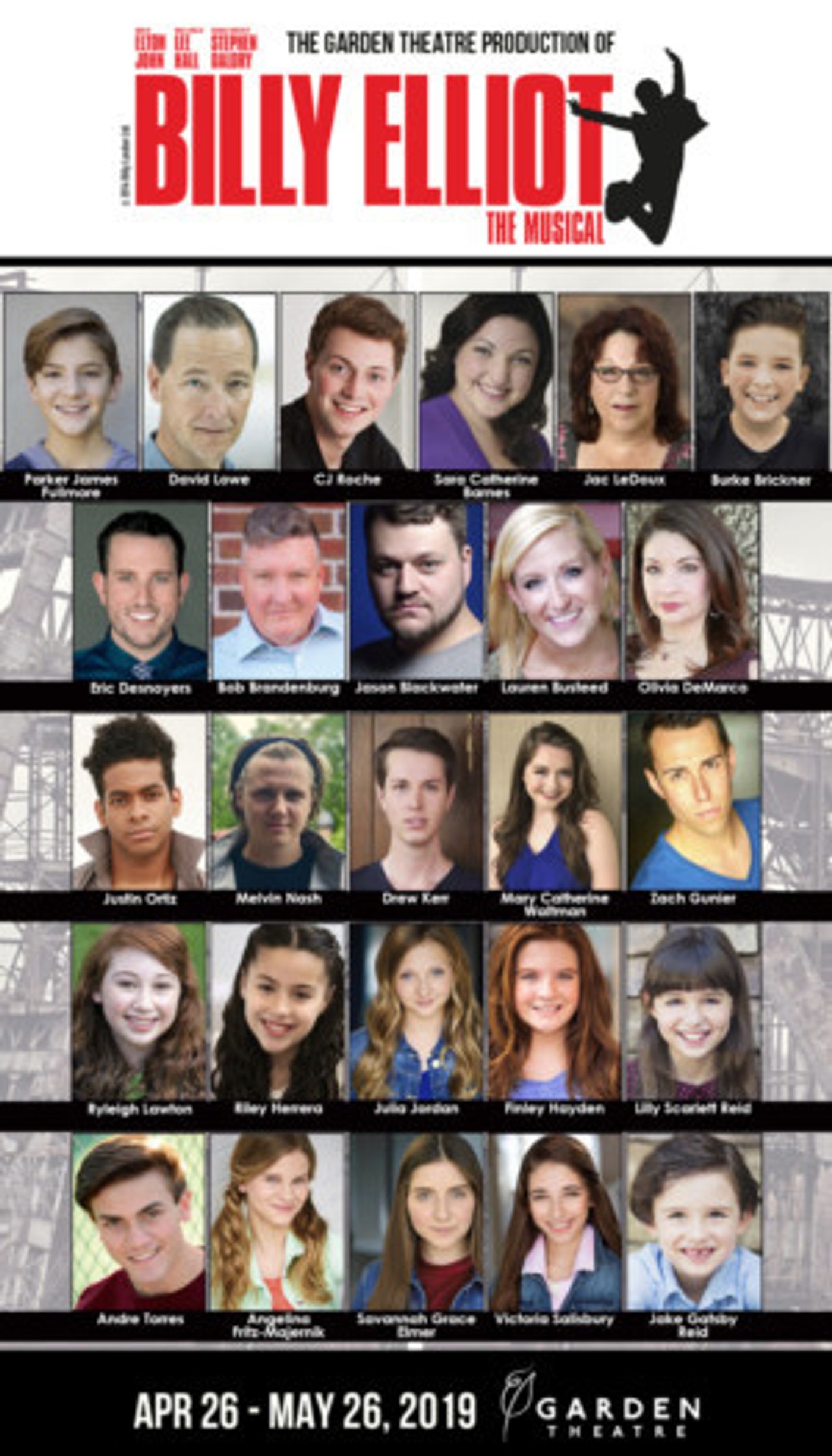Garden Theatre's Production of BILLY ELLIOT: THE MUSICAL Opens April 26  Image