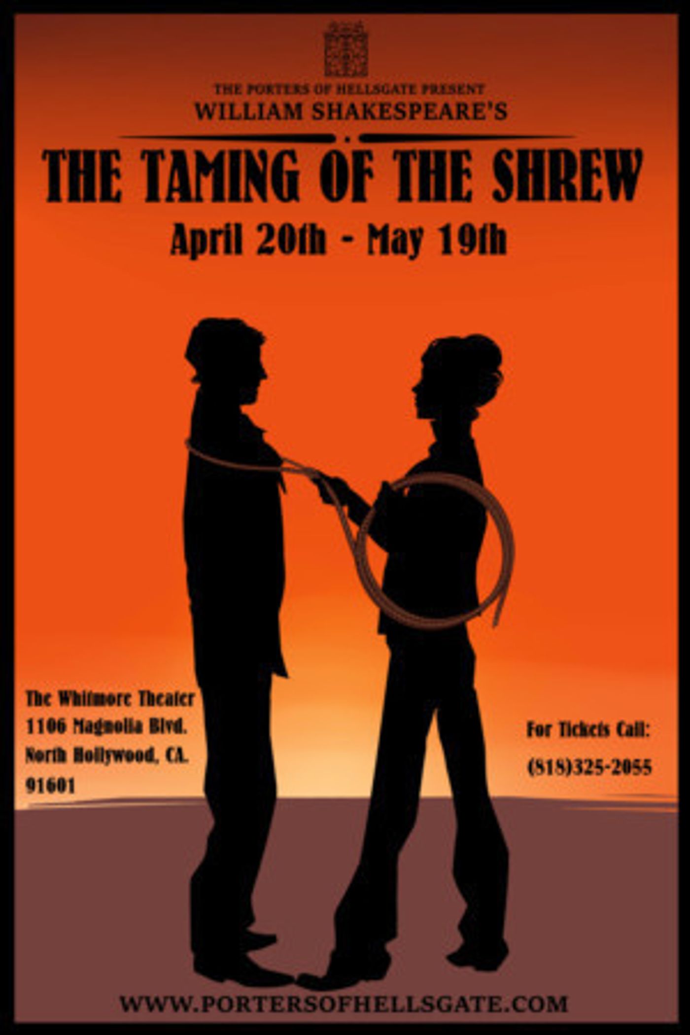 The Porters' TAMING Opens One Week From Saturday!  Image