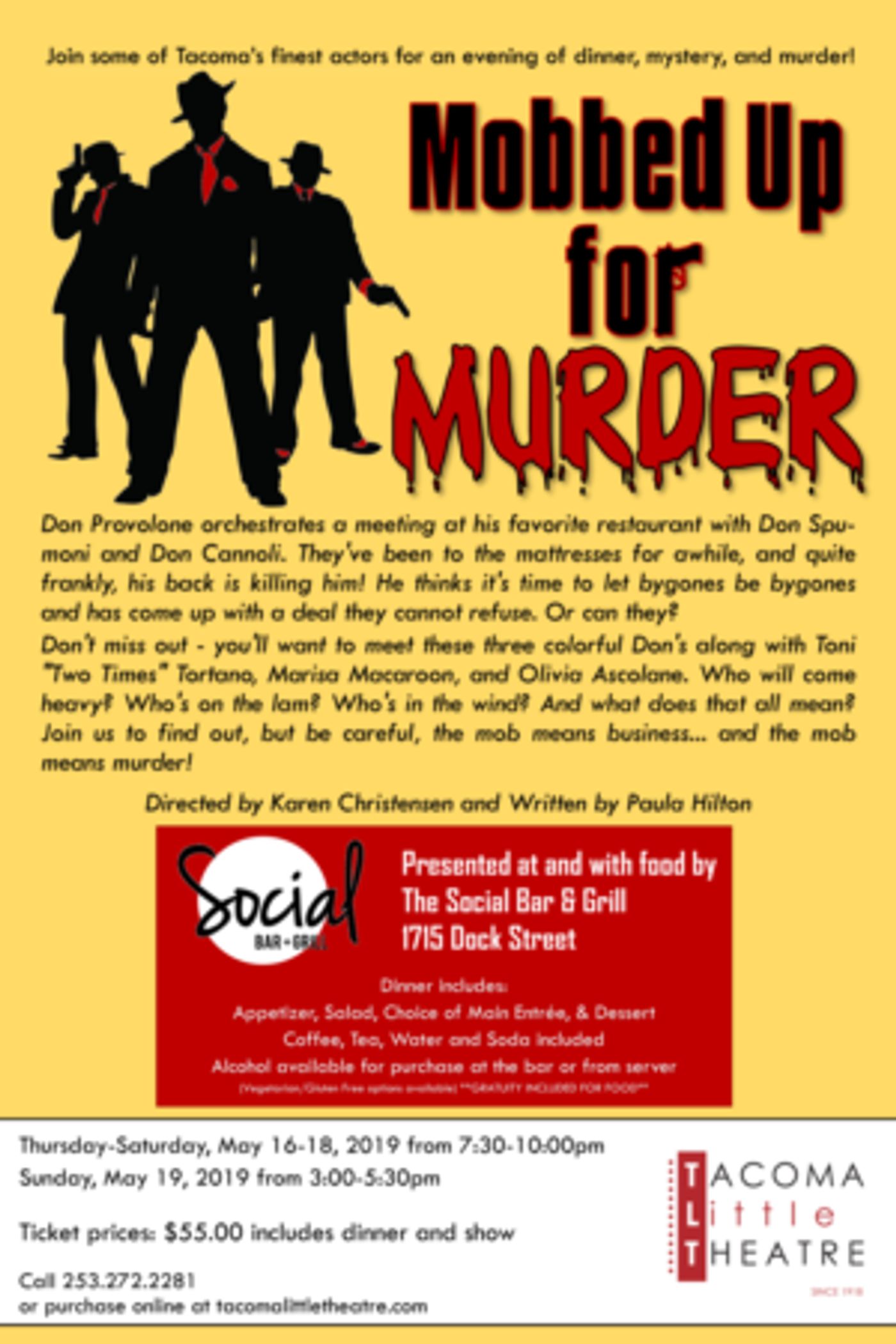 Tacoma Little Theatre Presents MOBBED UP FOR MURDER-A Murder Mystery Dinner  Image