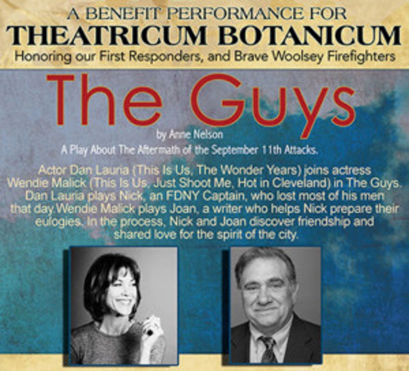 Dan Lauria & Wendie Malick Star In THE GUYS At Theatricum Botanicum  Image
