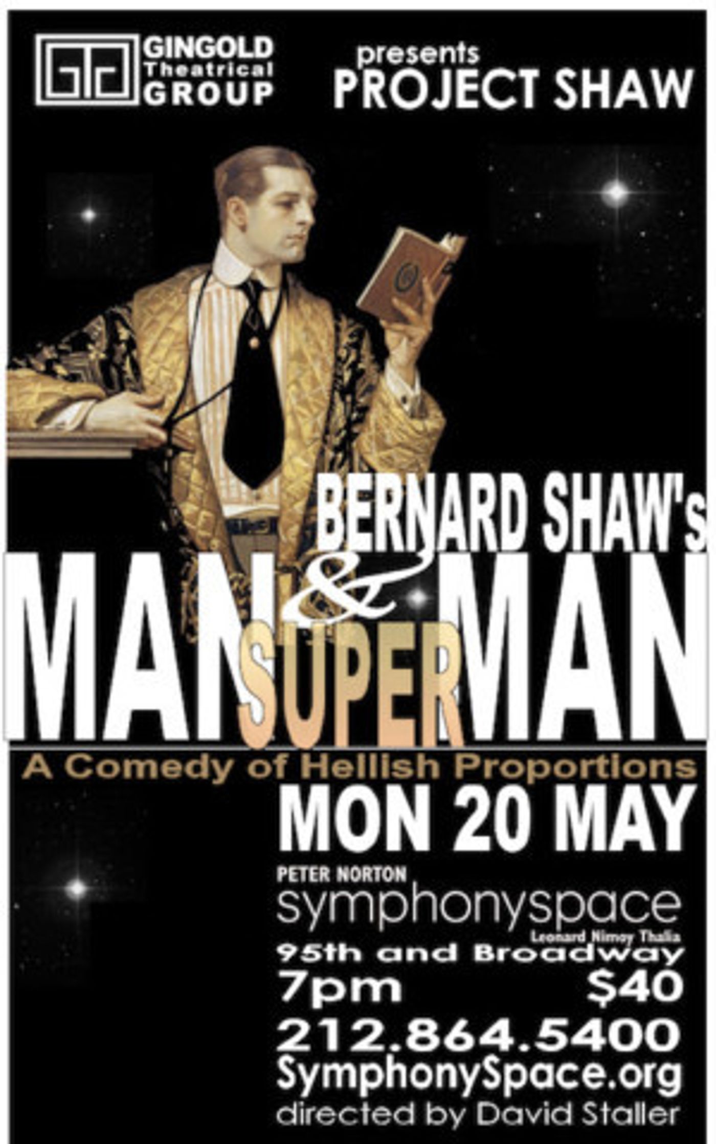 Next PROJECT SHAW Announced: MAN & SUPERMAN With Lenny Wolpe, Karen Ziemba & More  Image