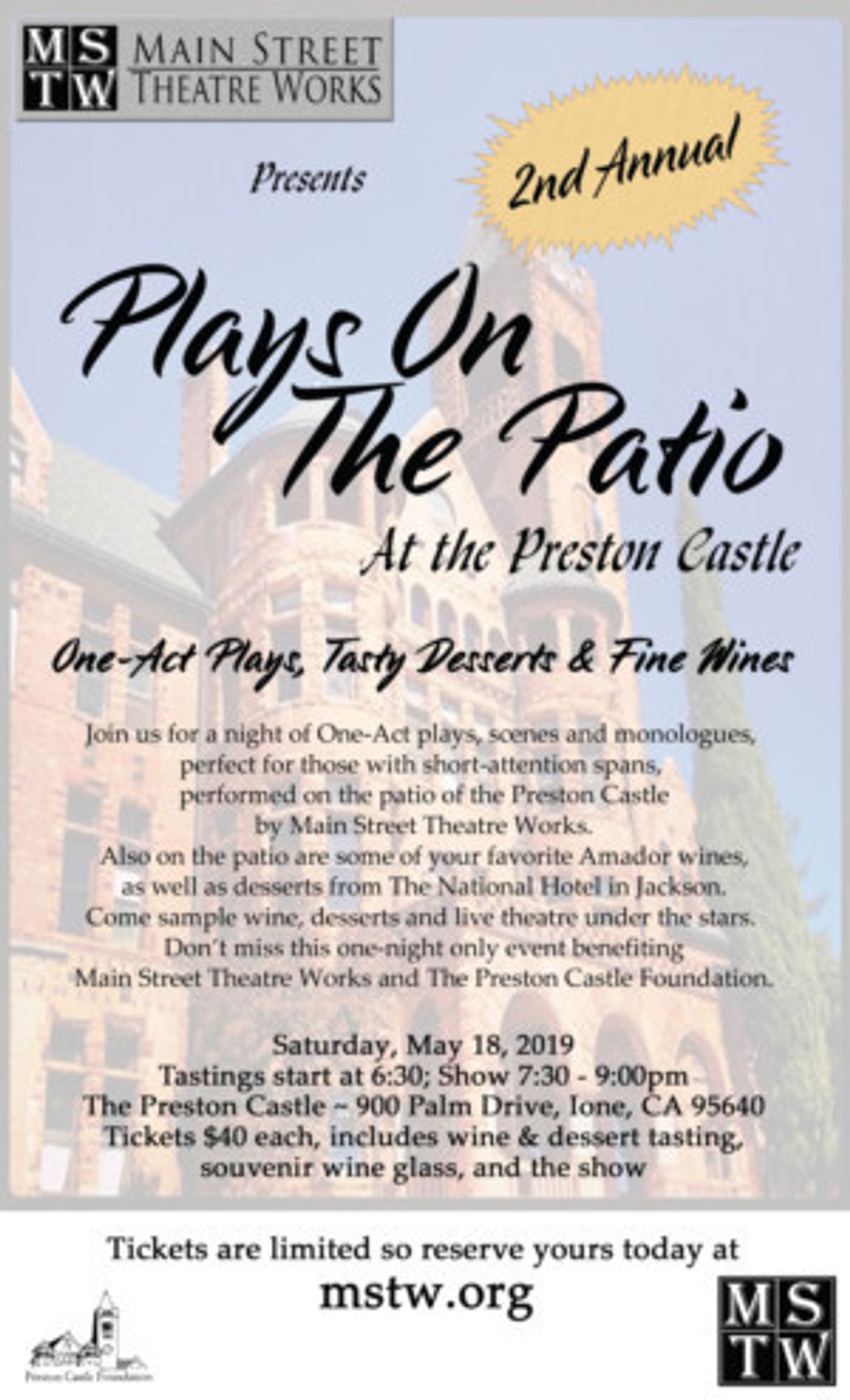 Plays On The Patio Takes Place At The Preston Castle  Image