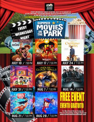 Bound Brook's Announces 2019 Movies-in-the-Park Lineup  Image