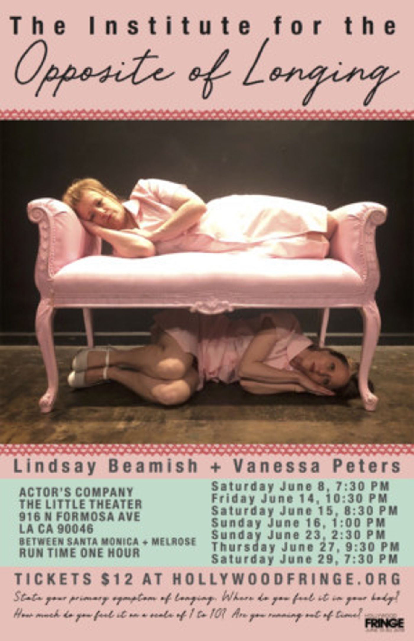 THE INSTITUTE FOR THE OPPOSITE OF LONGING Gets World Premiere At Hollywood Fringe  Image