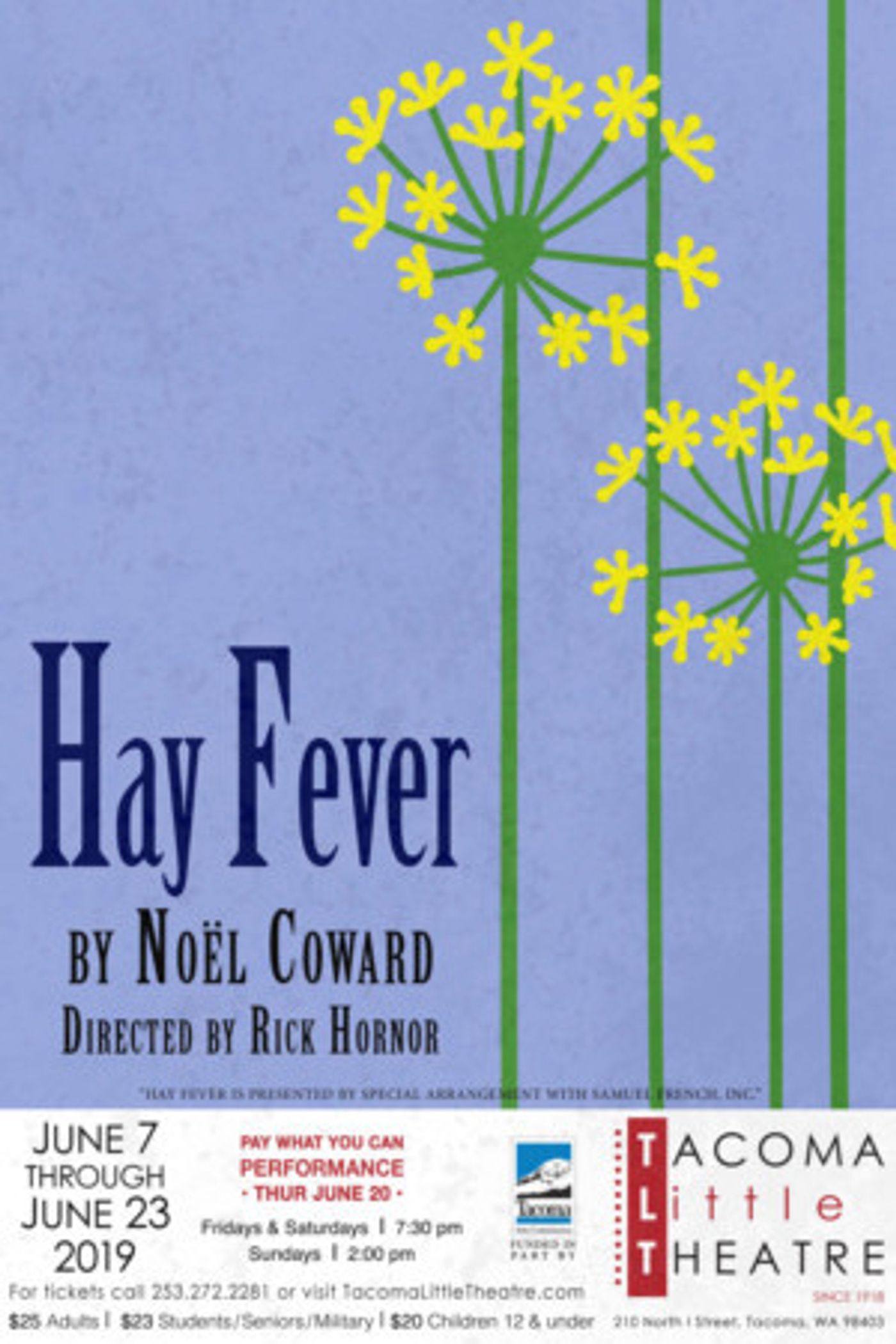 Tacoma Little Theatre Presents HAY FEVER  Image