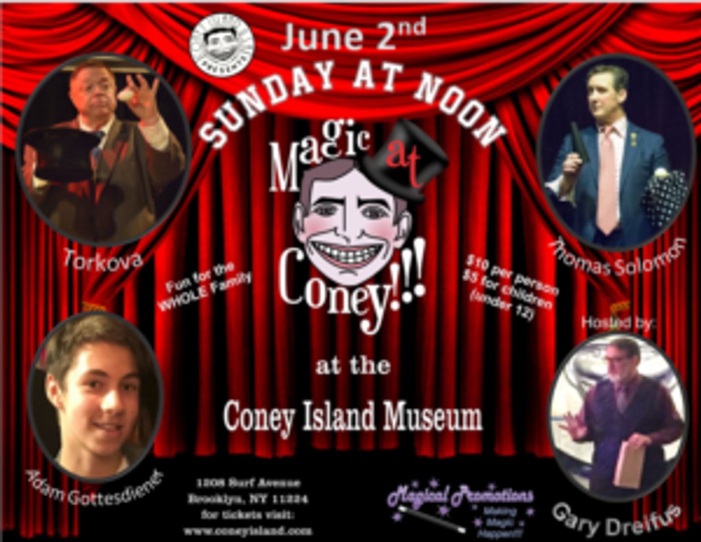 Performers Announced For MAGIC AT CONEY!!! The Sunday Matinee, June 2  Image