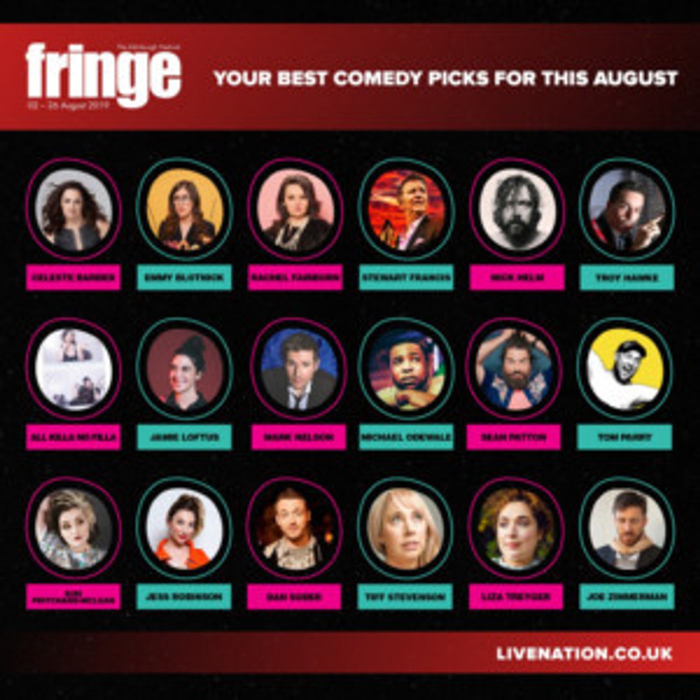 Live Nation Presents Best Comedy Picks For 2019 Edinburgh Festival Fringe  Image