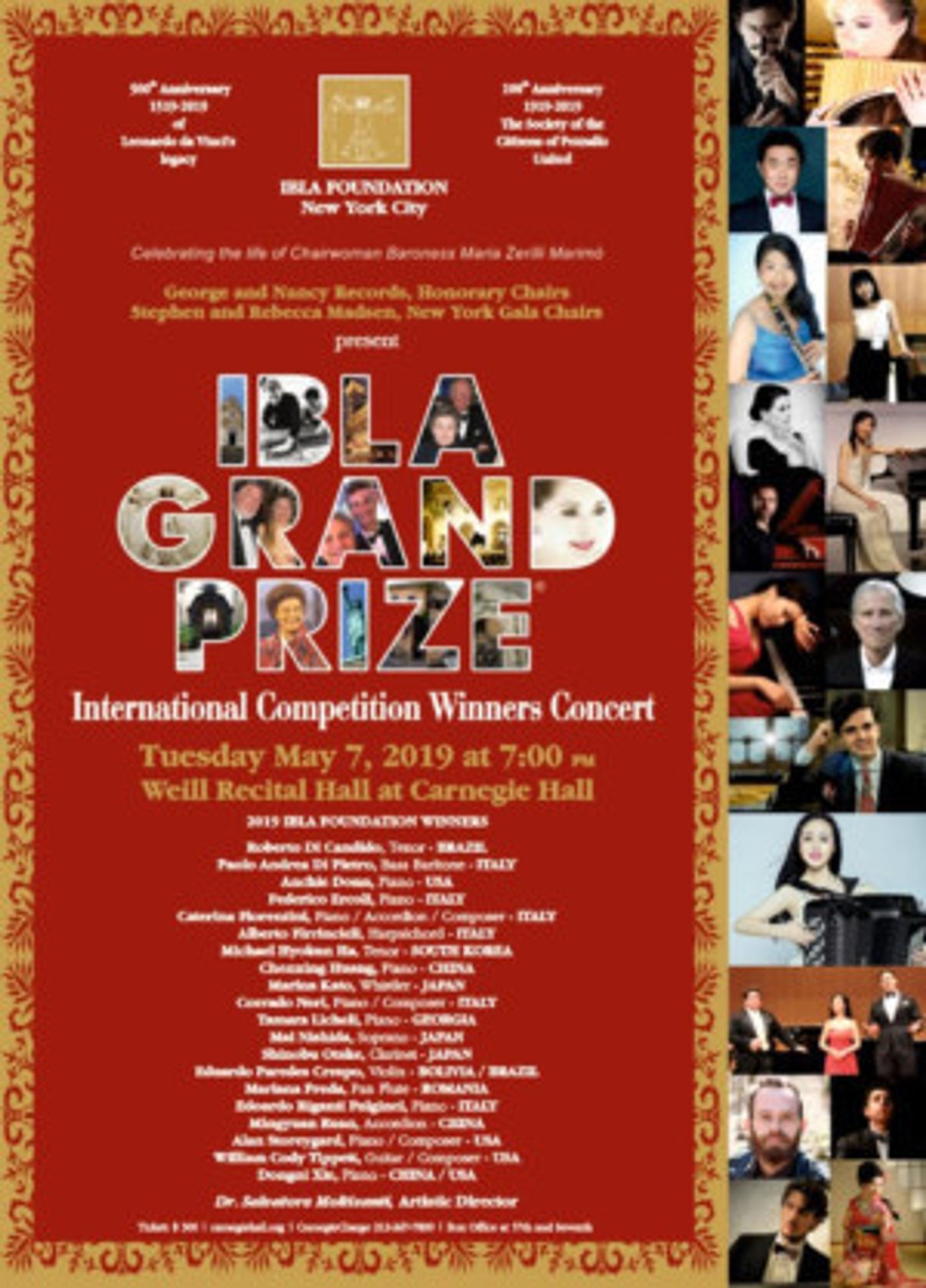 The Ibla Foundation Presents International Competition Winners At Carnegie Hall  Image
