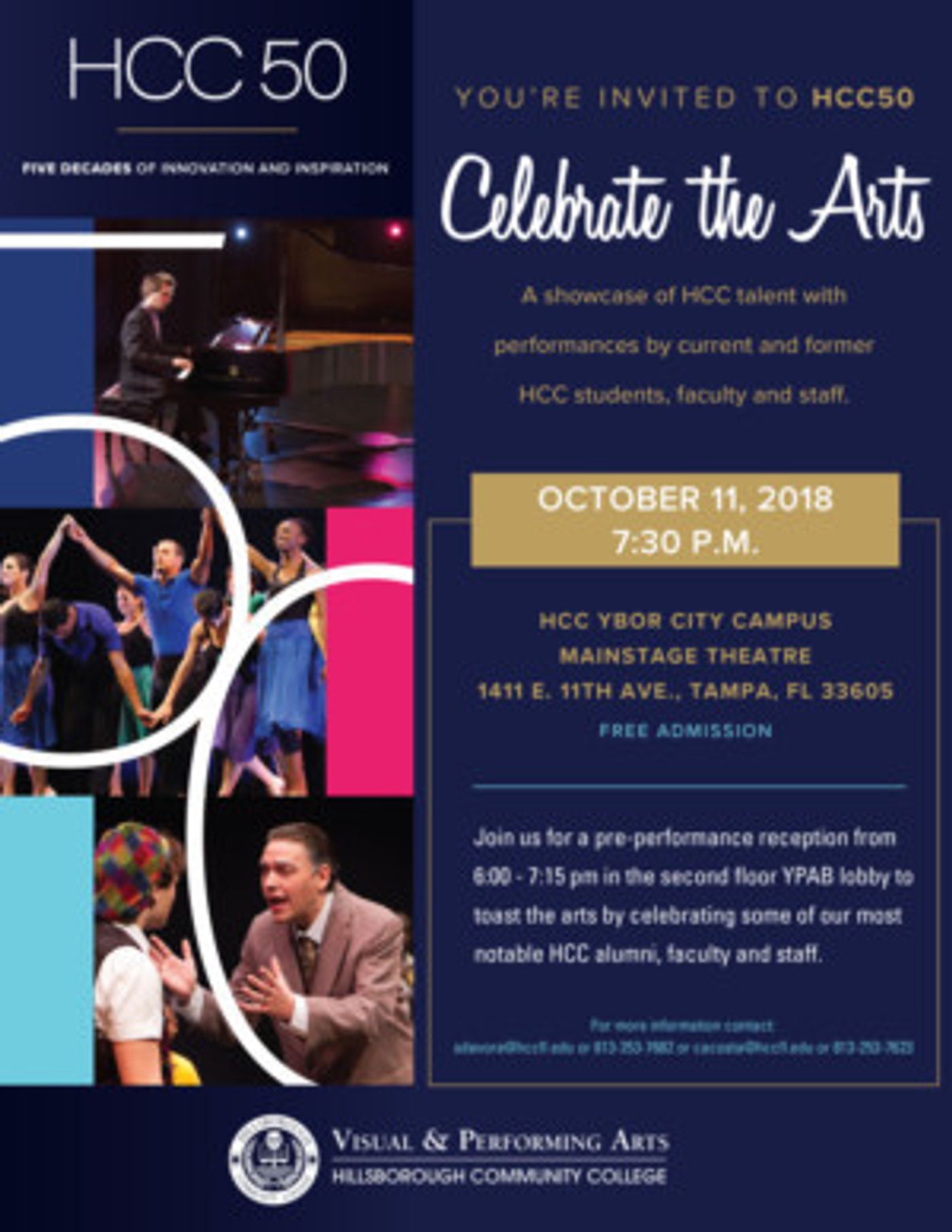 HCC Ybor City Visual And Performing Arts Series Presents 'HCC50 Celebrate The Arts'  Image