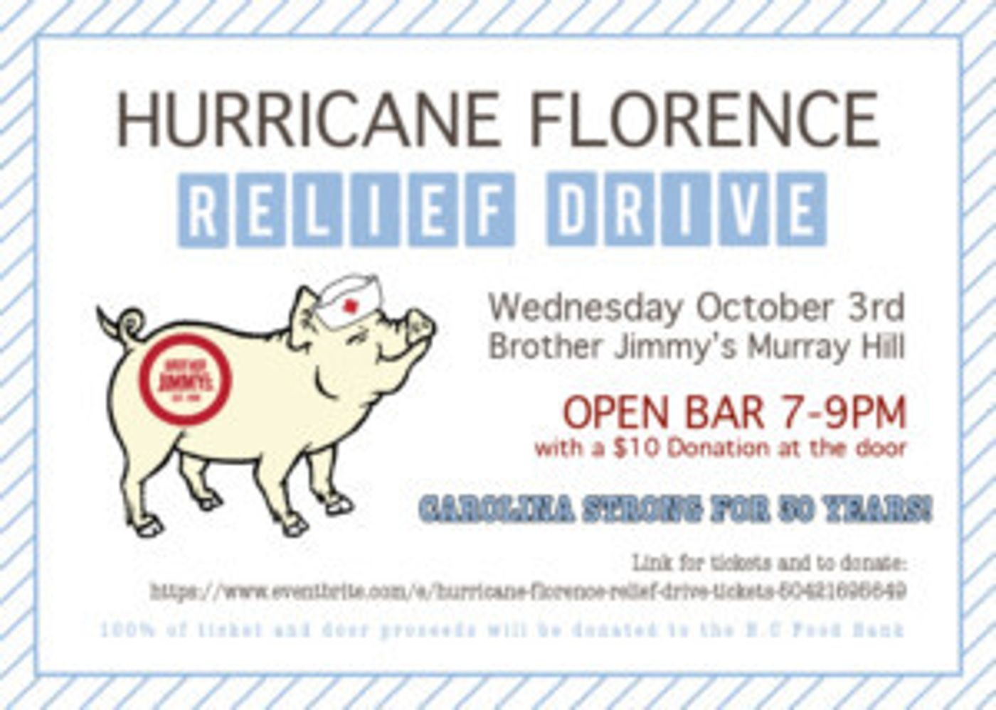 Brother Jimmy's Hosts Hurricane Florence Relief Drive  Image