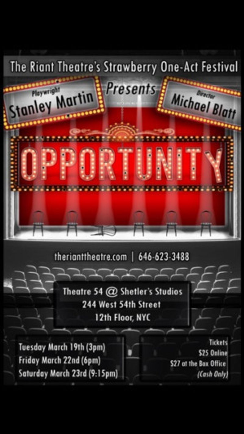 OPPORTUNITY Comes to The Strawberry Theatre Festival Image