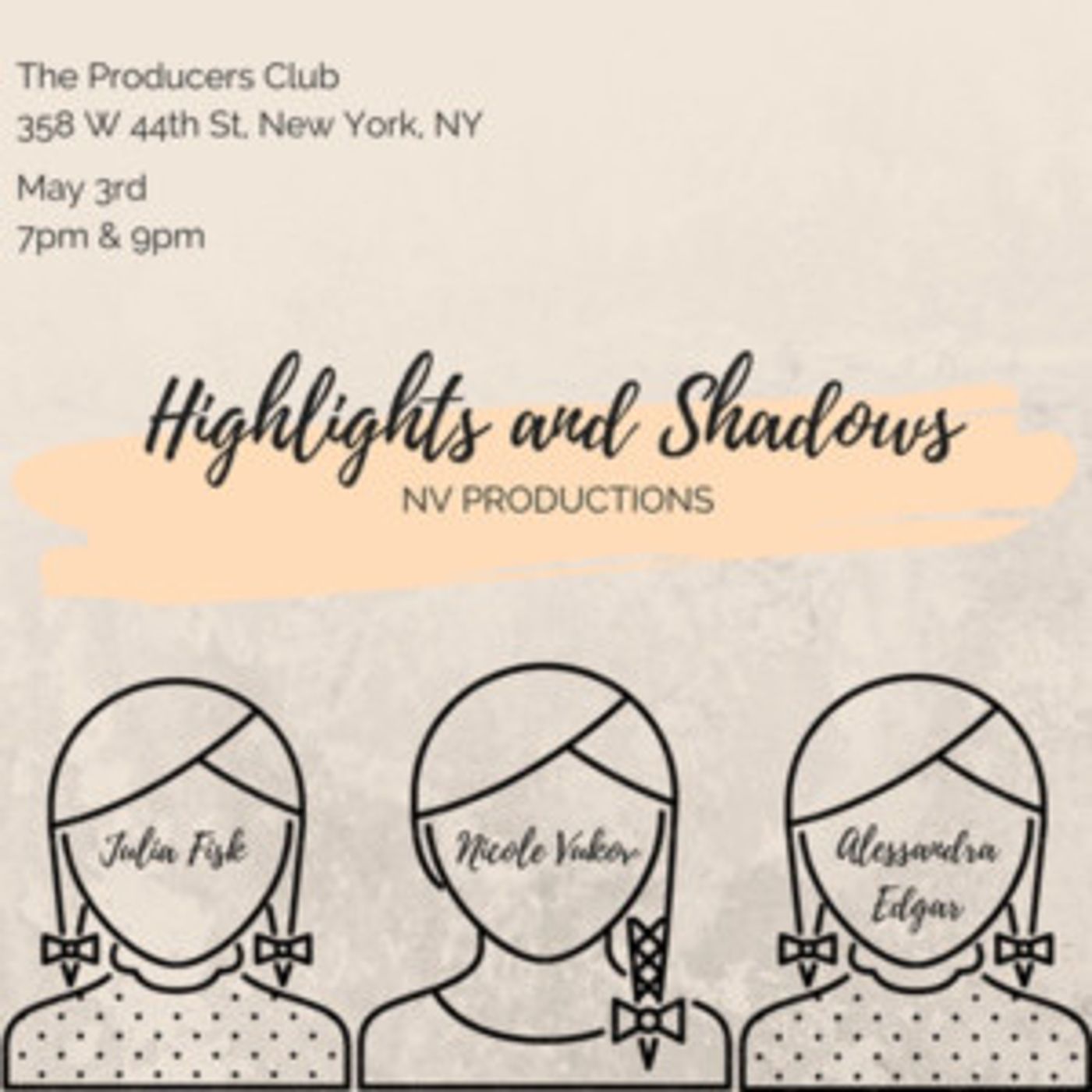 Producers' Club Presents An Original One-Act Play HIGHLIGHTS & SHADOWS  Image