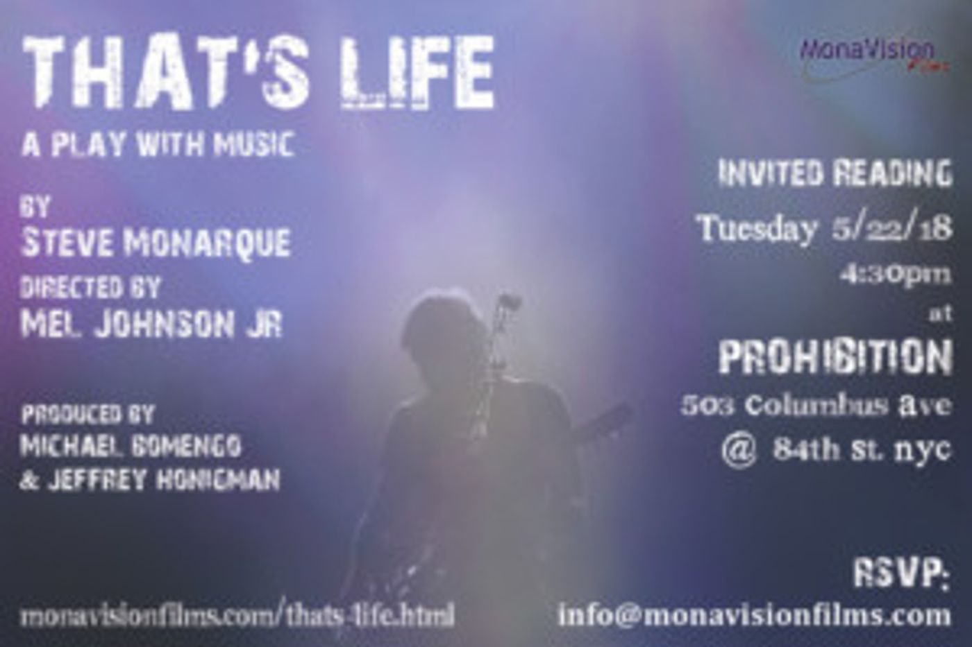 Casting Announced For Industry Reading Of THAT'S LIFE By Steve Monarque, Directed By Mel Johnson Jr.  Image