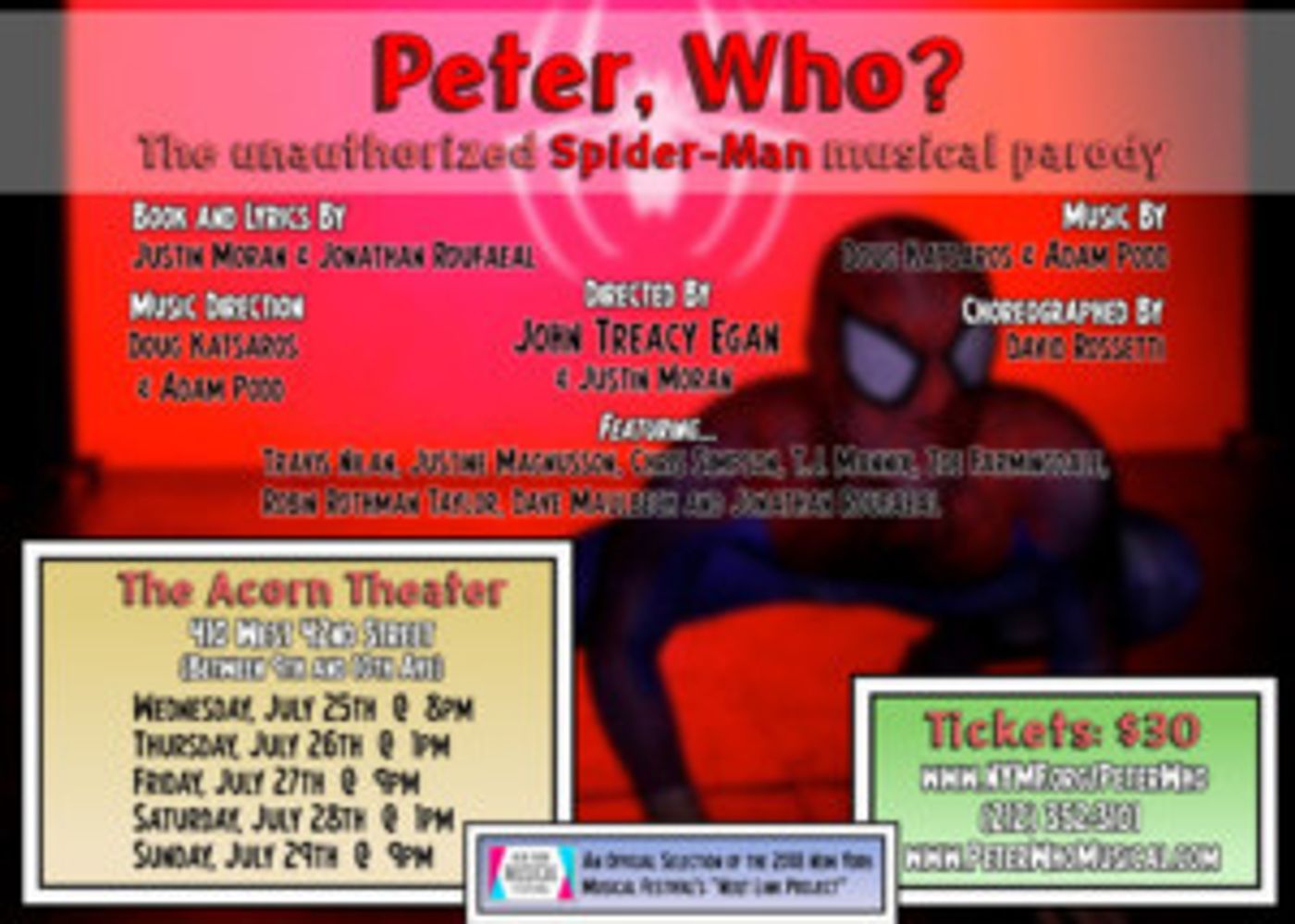 The Spider-Man Parody PETER, WHO? Opens At The NYMF Tonight  Image