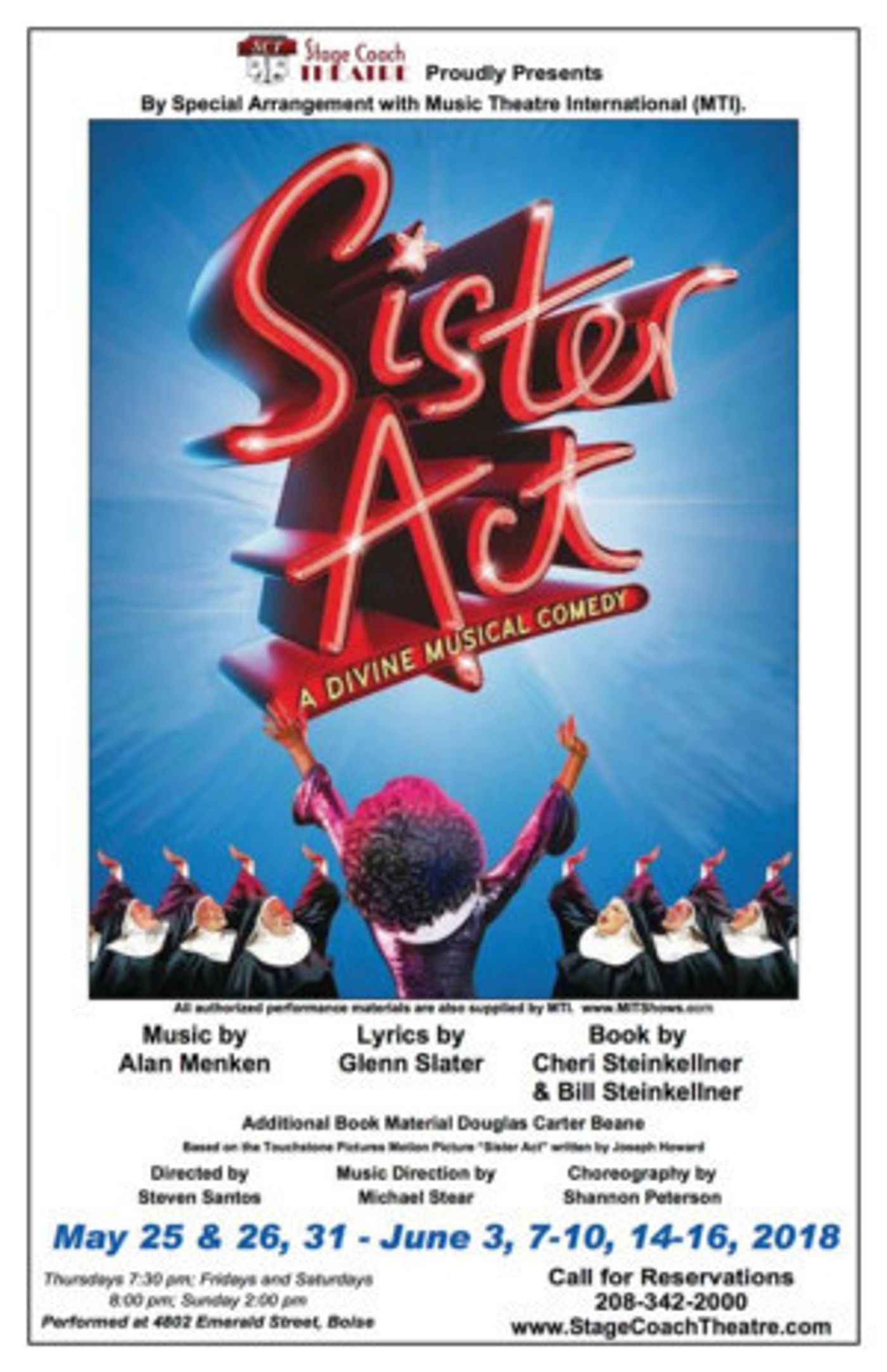 SISTER ACT! THE MUSICAL Opens This Month at Stage Coach Theatre  Image