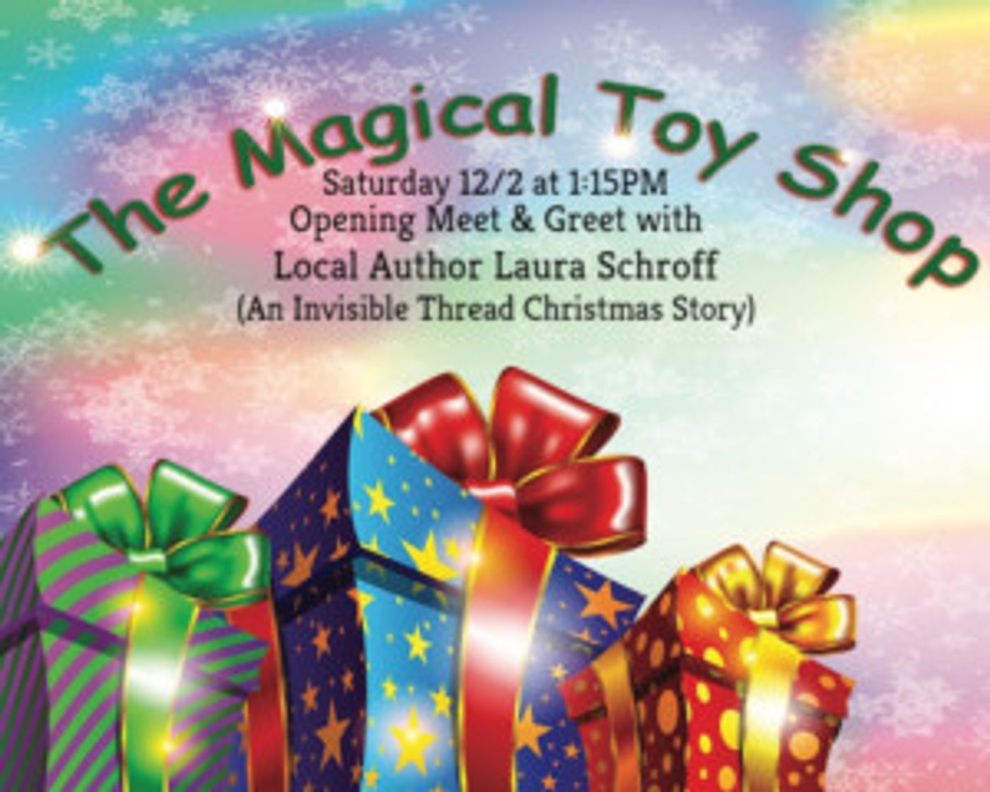 Author Laura Schroff to Sign Books Before THE MAGICAL TOY SHOP at The Noel S. Ruiz Theatre  Image