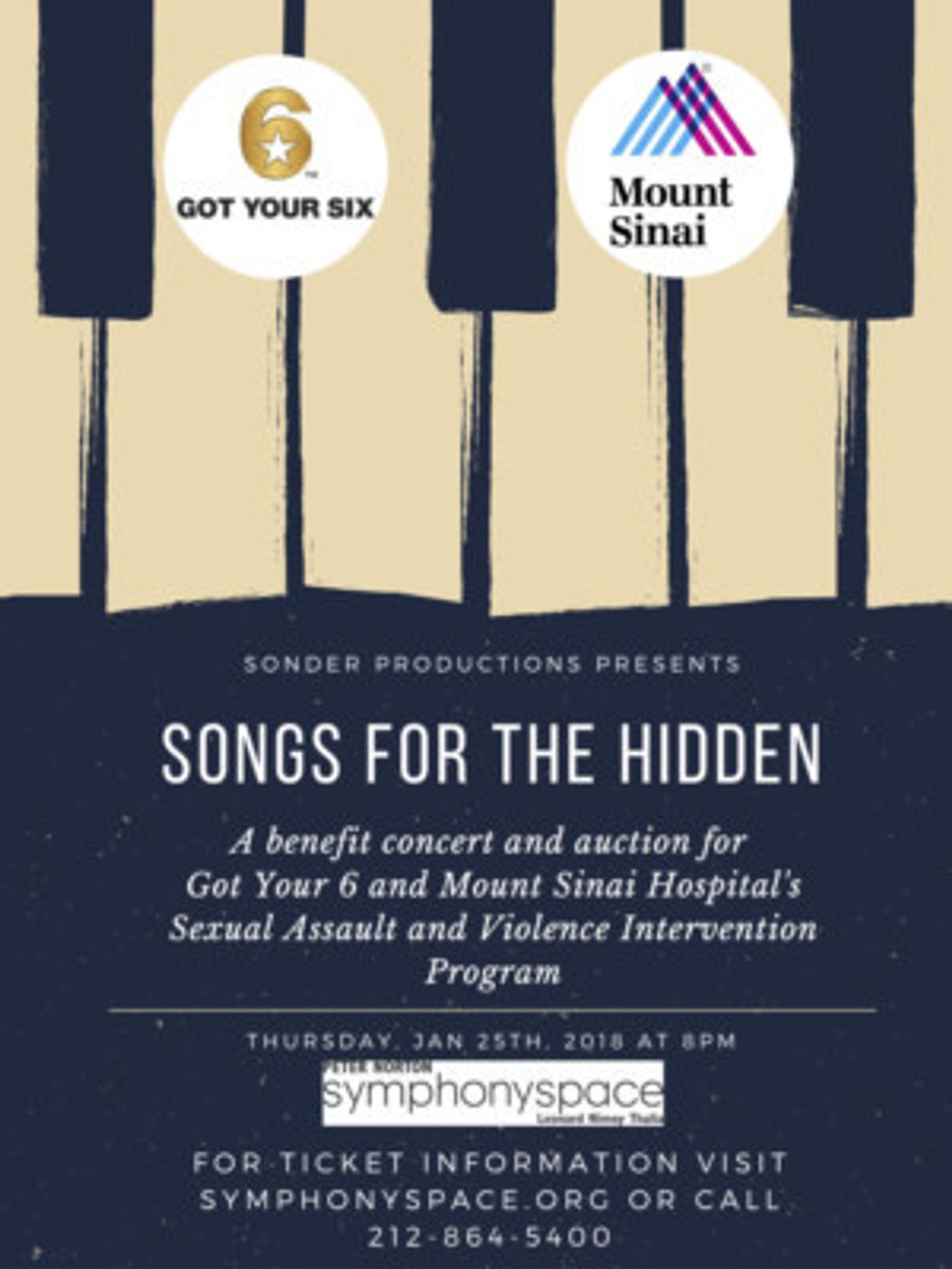 Sonder Productions Presents Songs for the Hidden Benefit Concert  Image