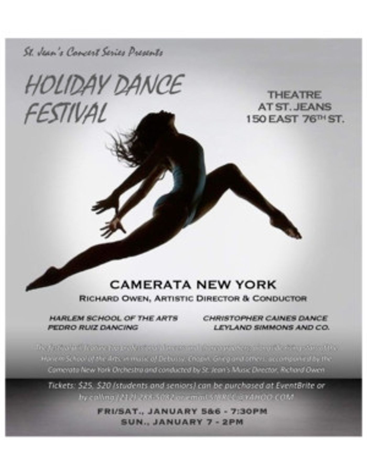 Camerata New York to Kick Off Inaugural HOLIDAY DANCE FESTIVAL  Image