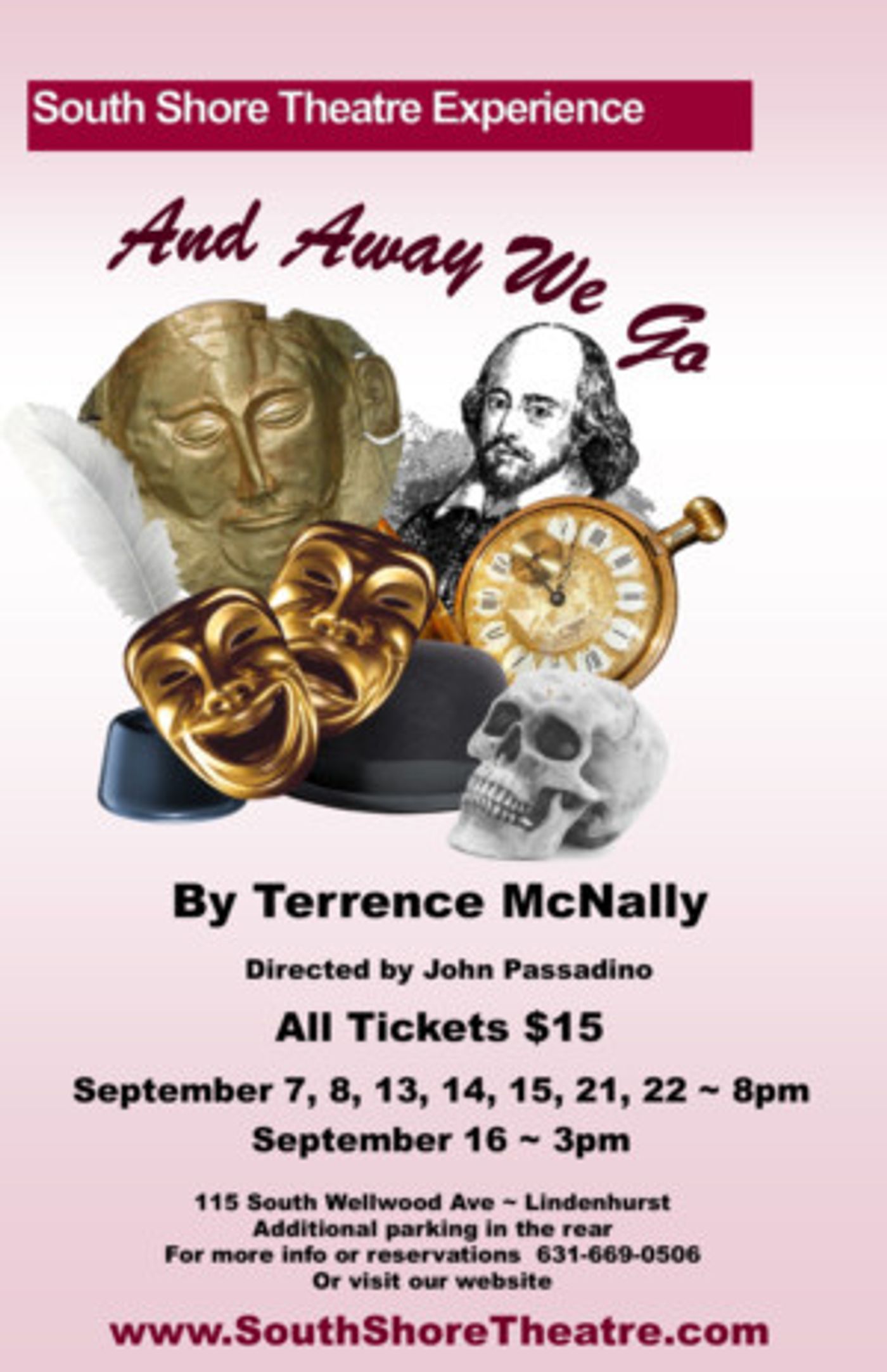 South Shore Theatre Experience Presents AND AWAY WE GO By Terrence McNally  Image