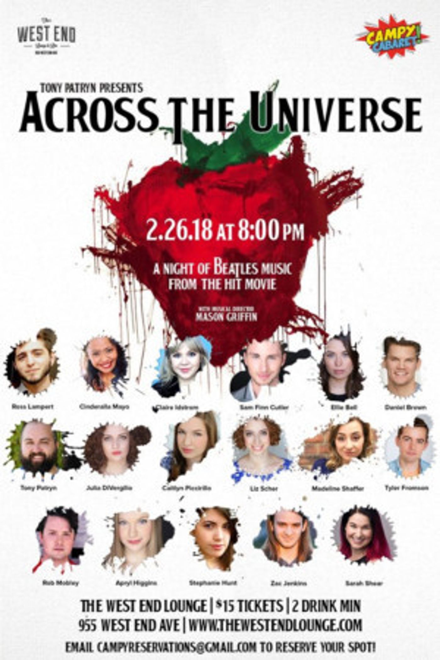 The Campy Cabaret Presents ACROSS THE UNIVERSE  Image