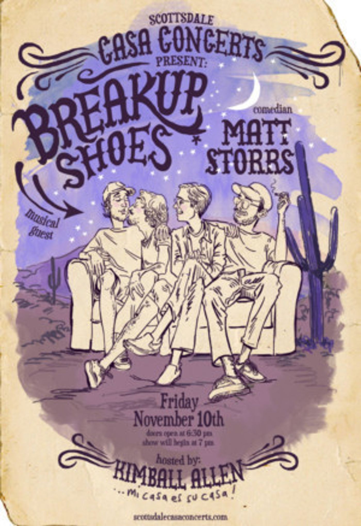 Scottsdale Casa Concerts Present Breakup Shoes and Matt Storrs Next Month  Image